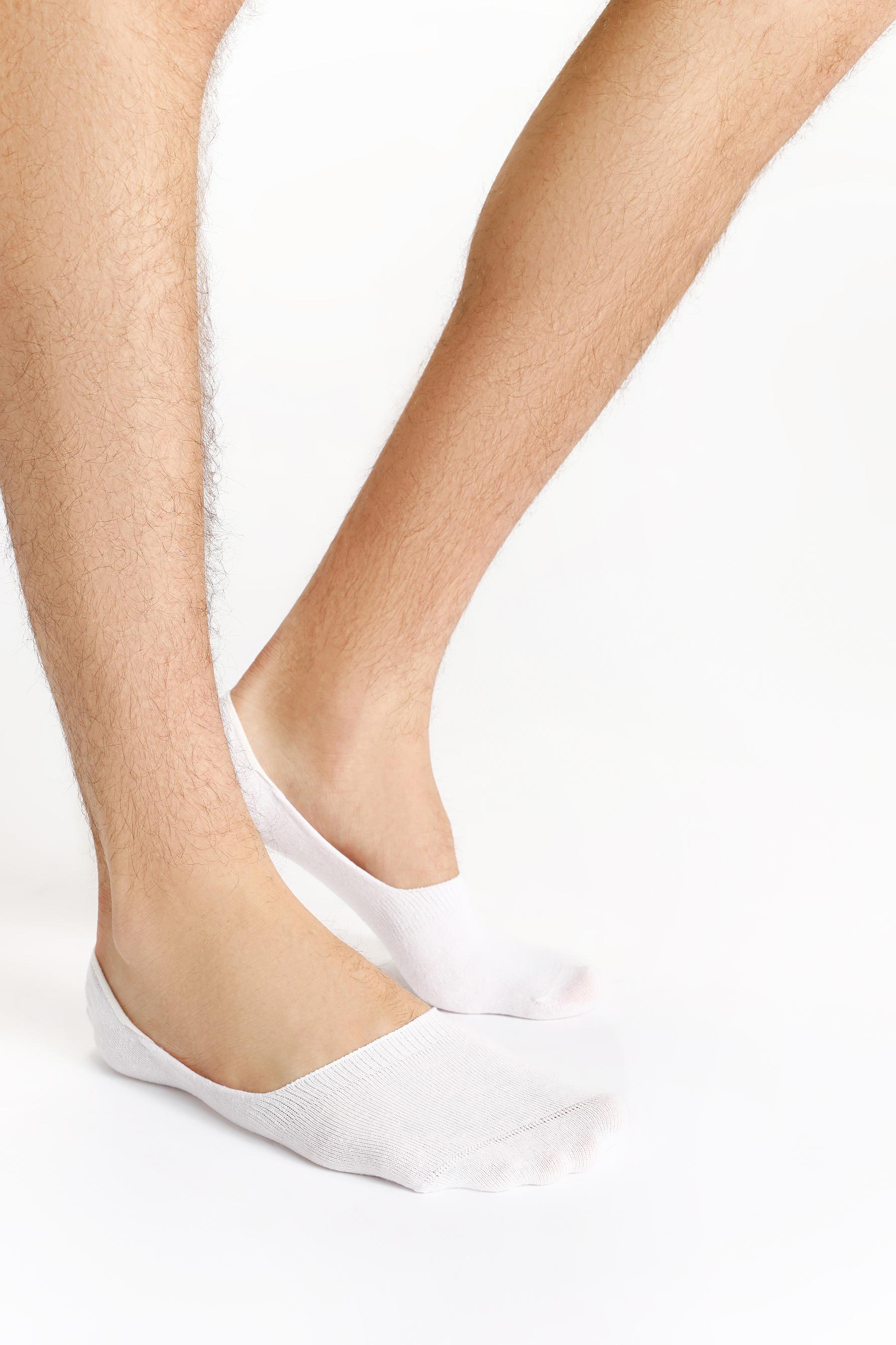 Basic No-Show Socks (5-Pack) — WHITE