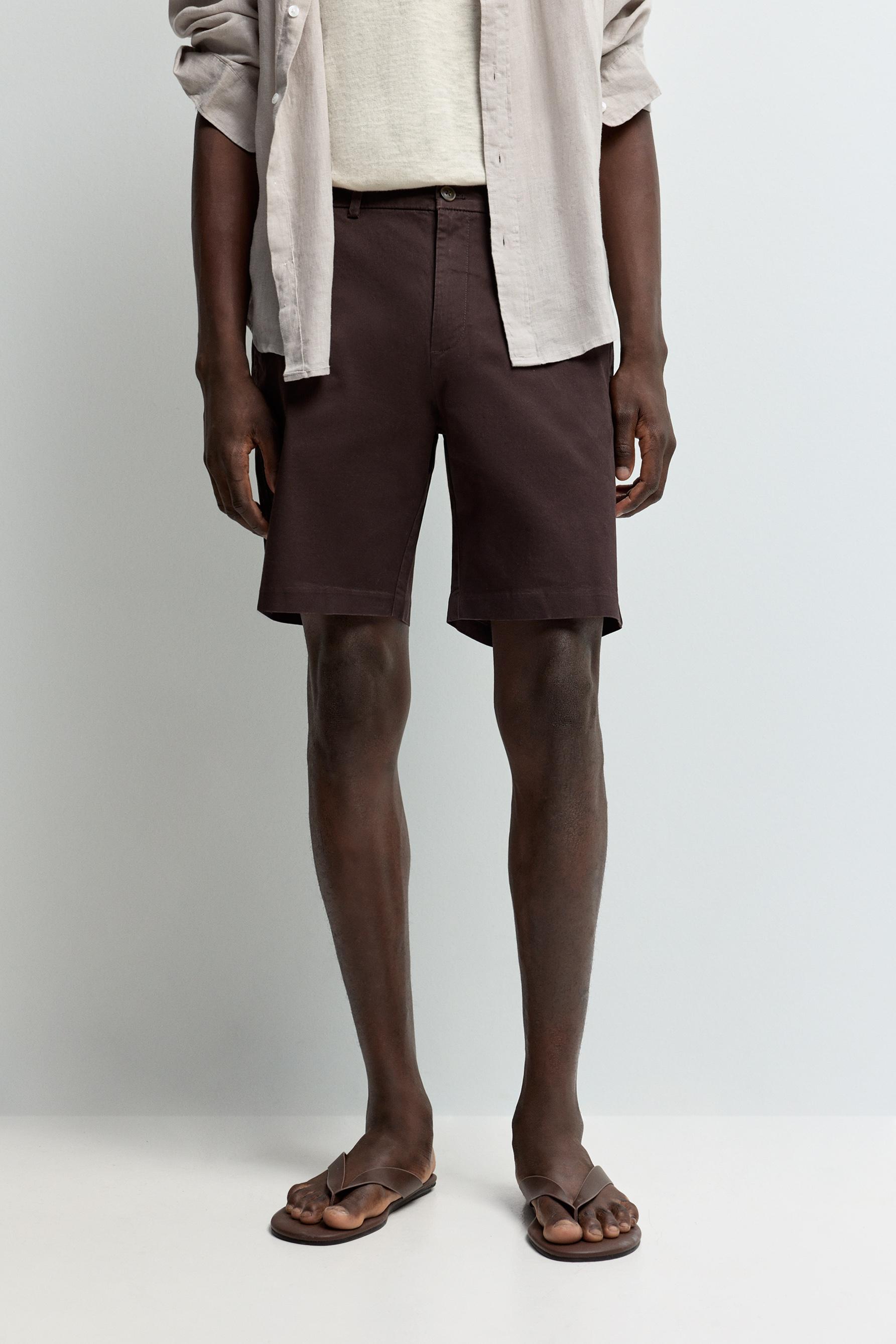 Semi-jogger Bermuda shorts — CHOCOLATE