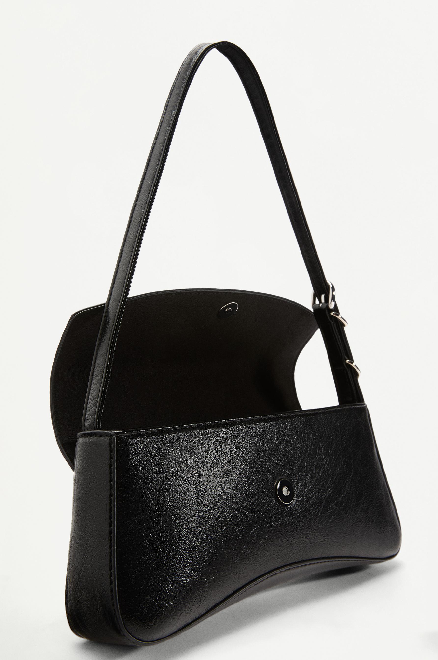 Flap shoulder bag — BLACK