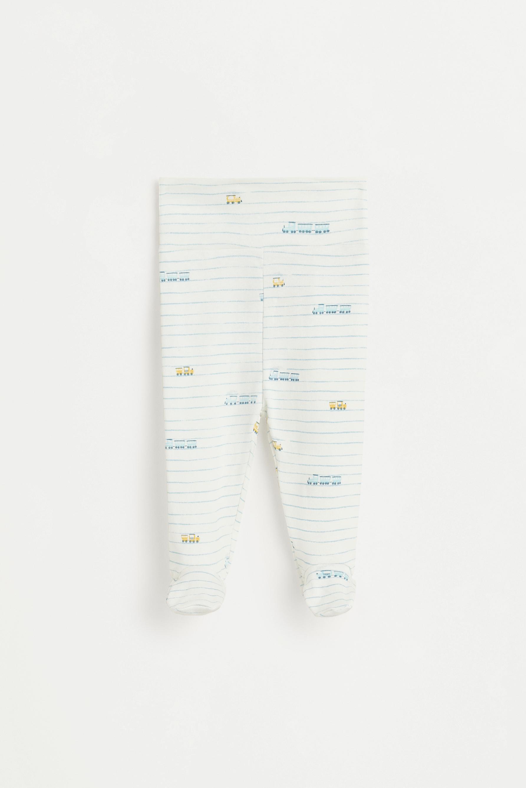 Interlock bodysuit, footed leggings and hat set — ECRU