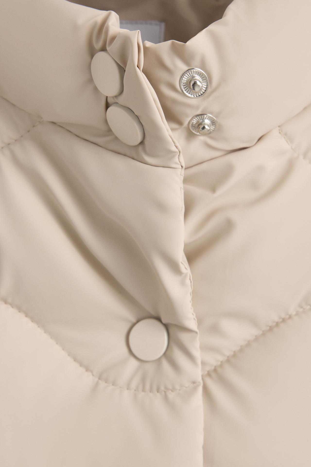 Rubberised wave vest — ECRU