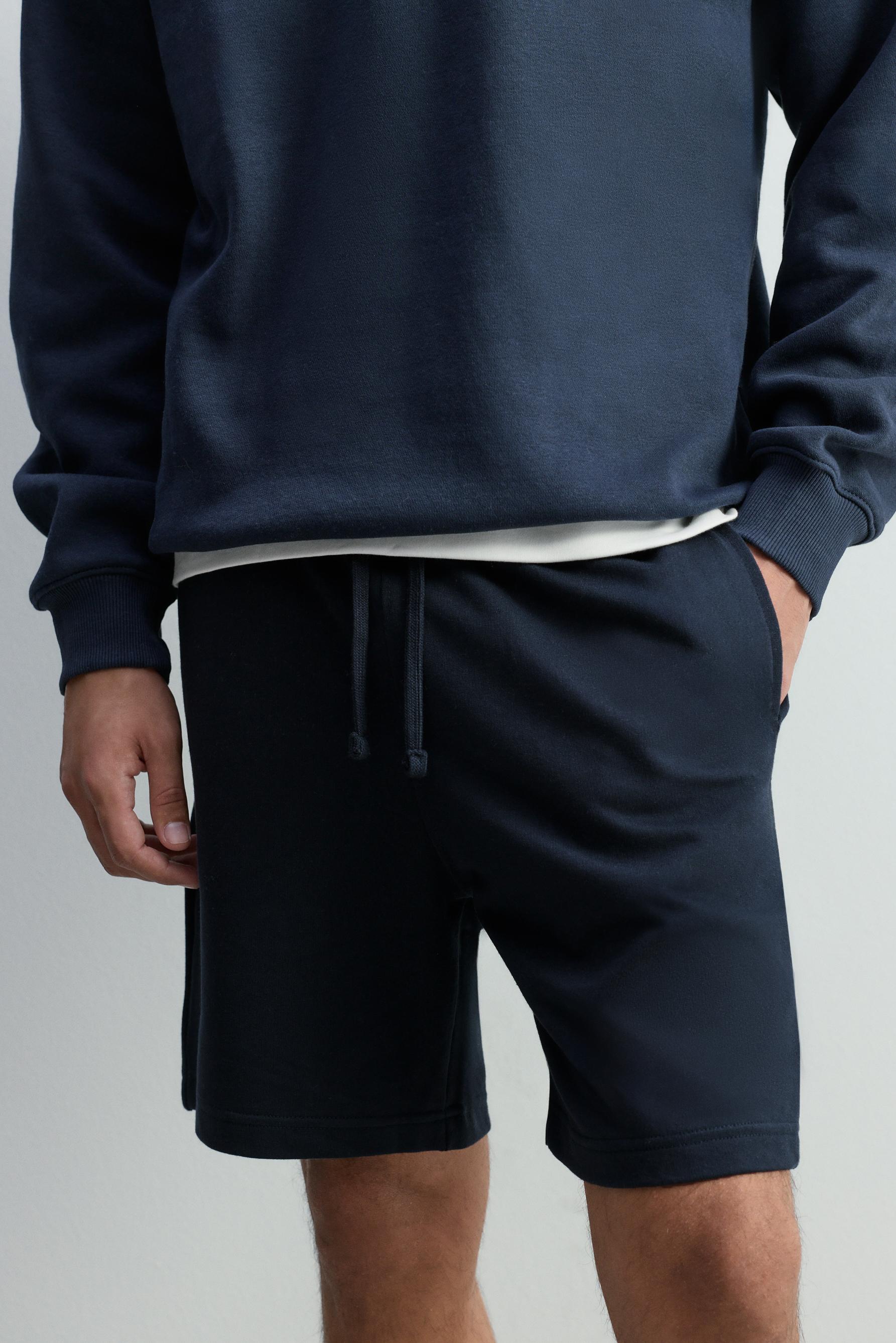 Basic tracksuit Bermuda shorts — NAVY