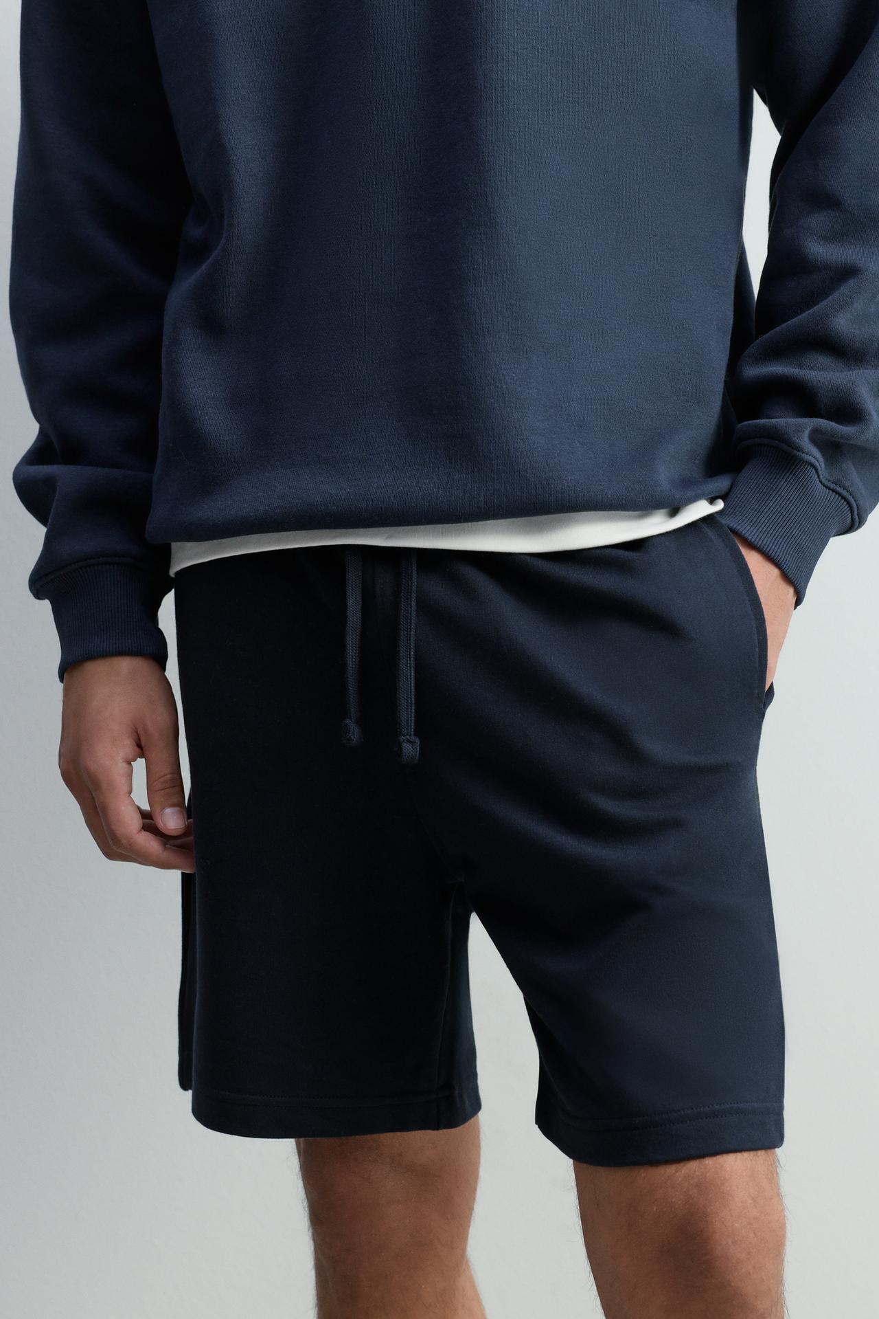 Basic tracksuit Bermuda shorts — NAVY