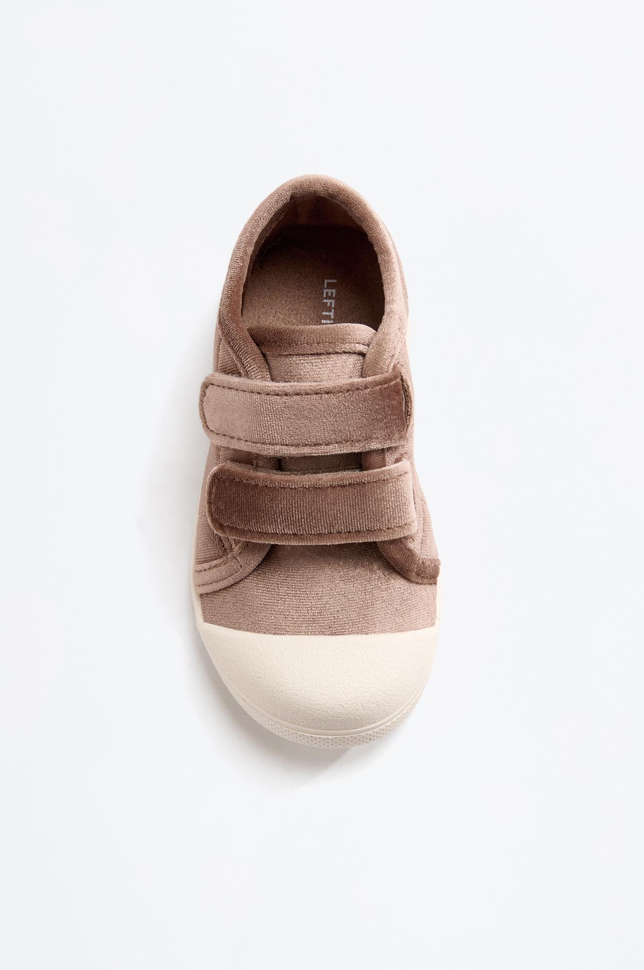 Velvet toecap slipper — BROWN