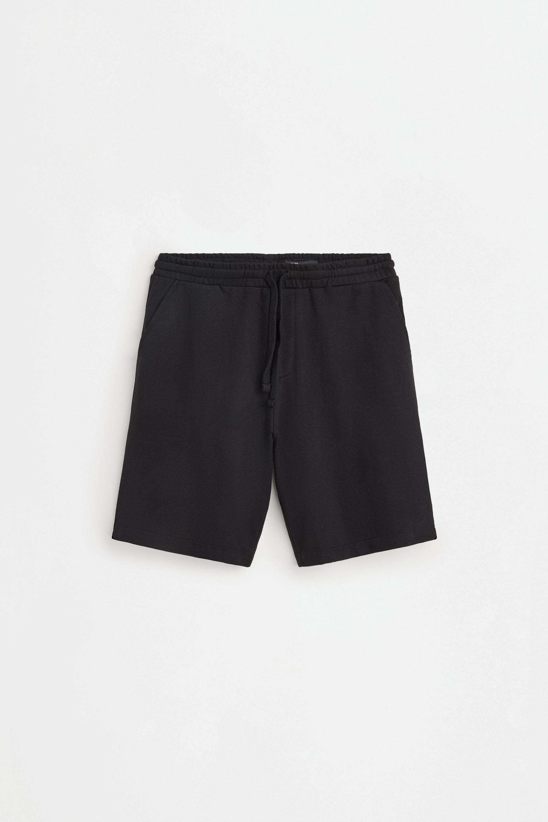 Baggy tracksuit Bermuda shorts — BLACK
