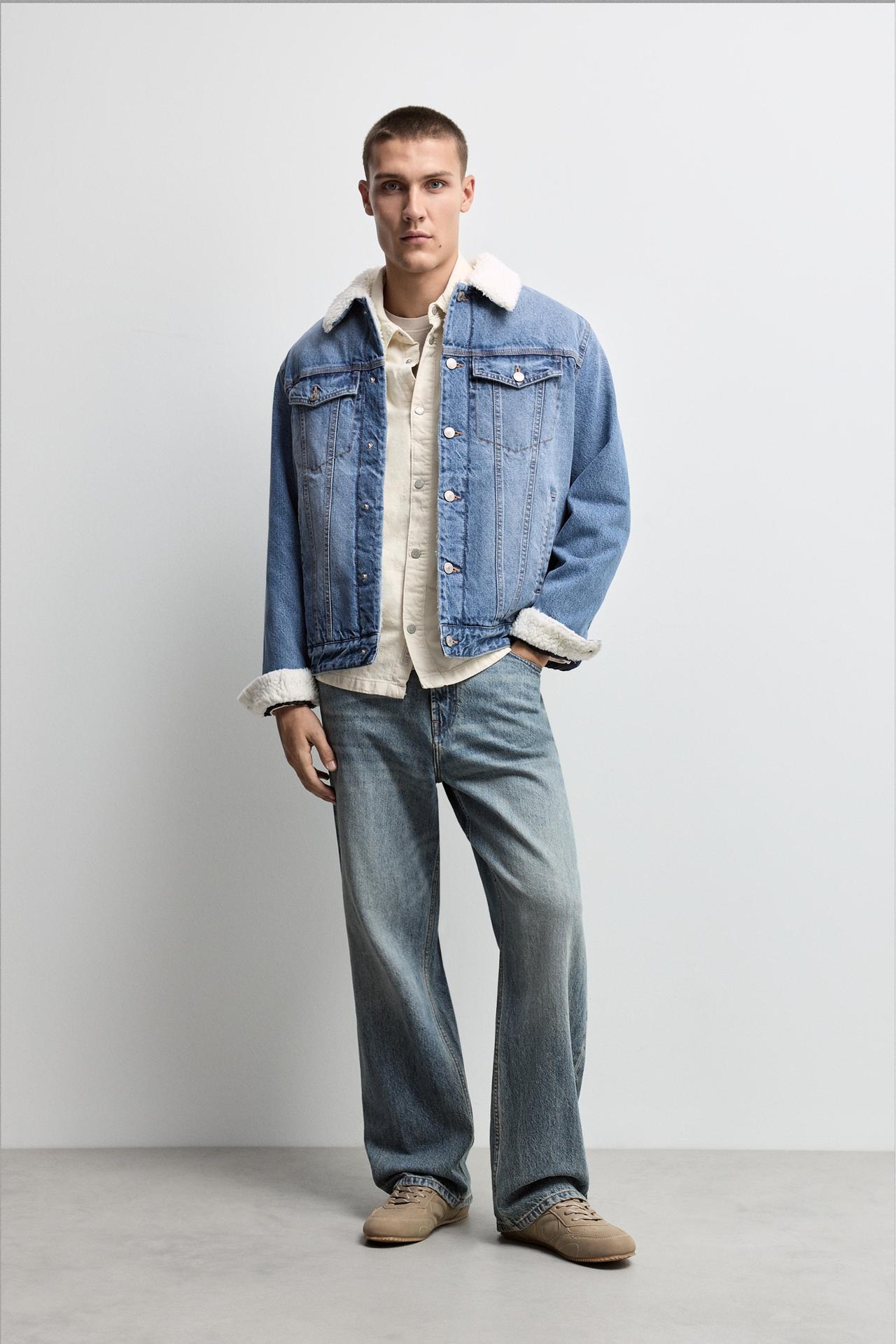 Shearling collar jacket — INDIGO