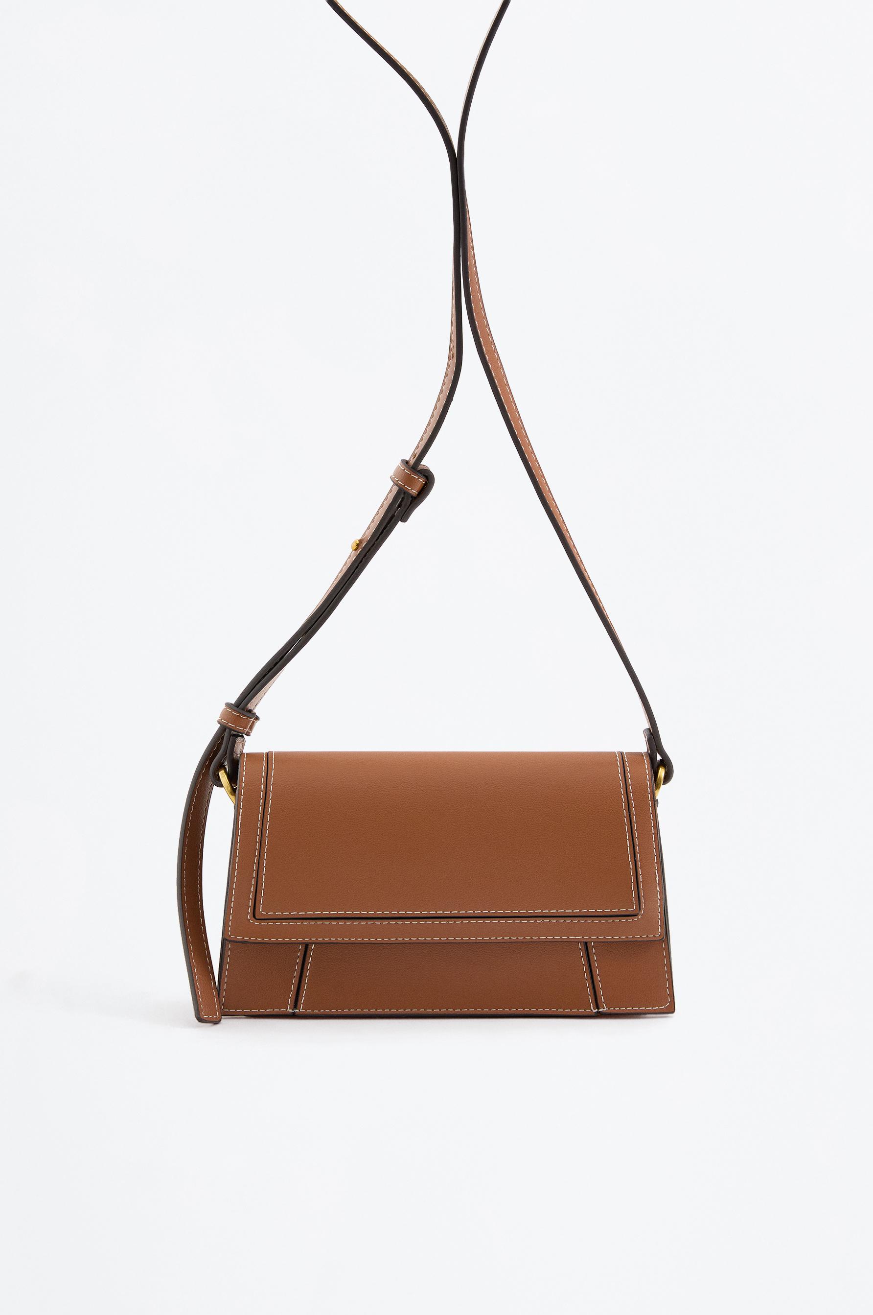 Flap crossbody bag — CAMEL