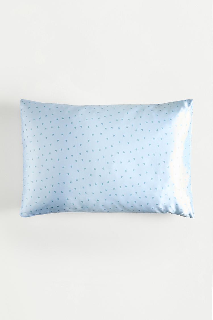 Heart print pillowcase — PASTEL BLUE