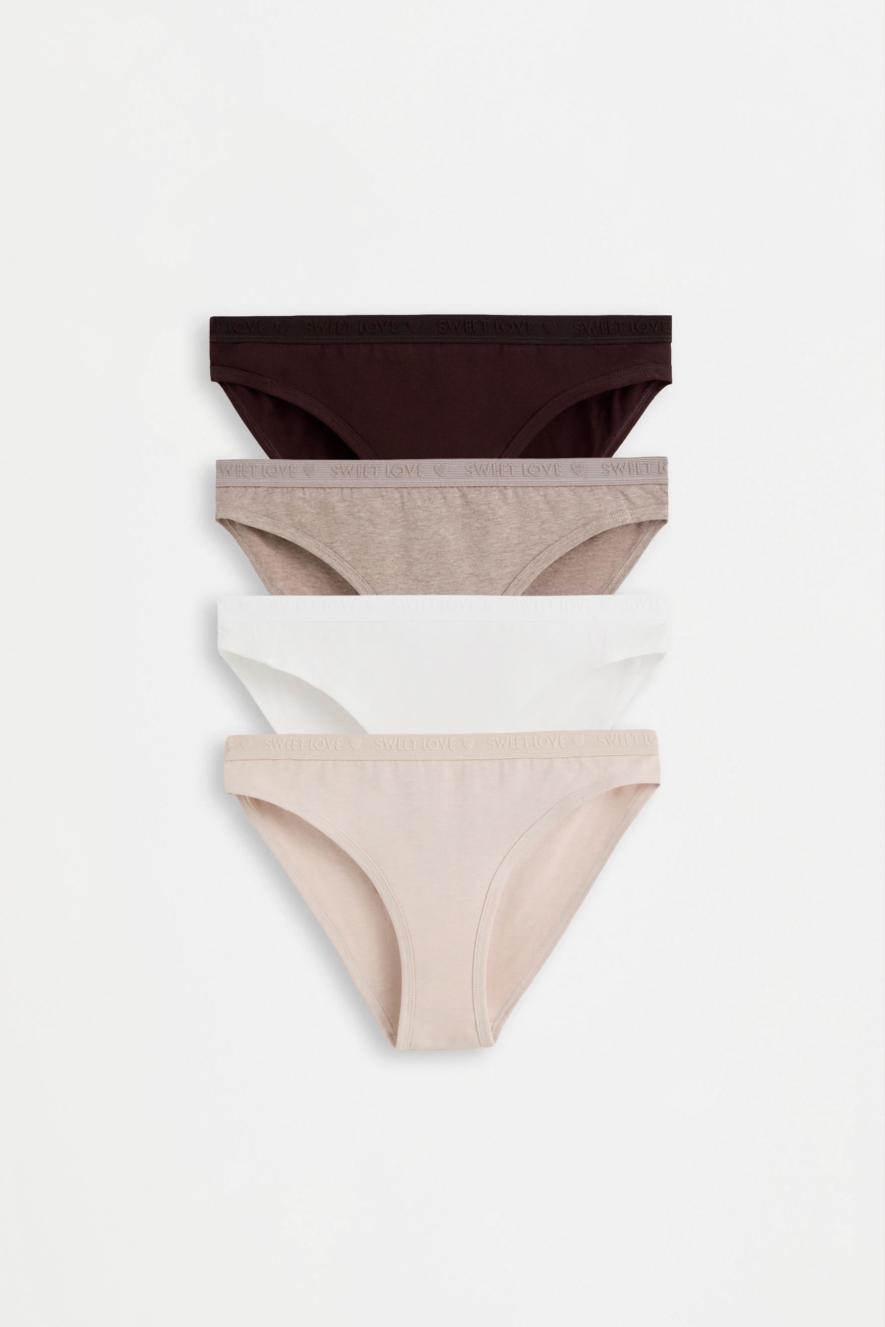 4-pack of classic cotton briefs — BROWN