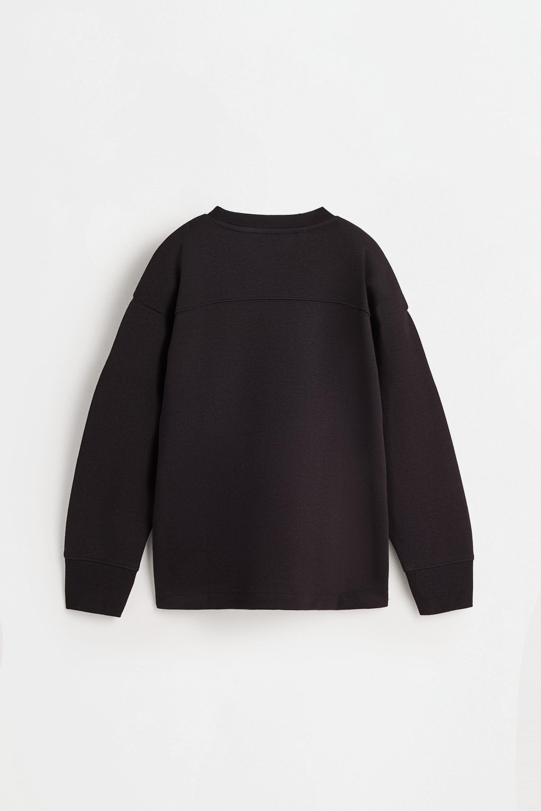 Interlock print sweatshirt — BLACK