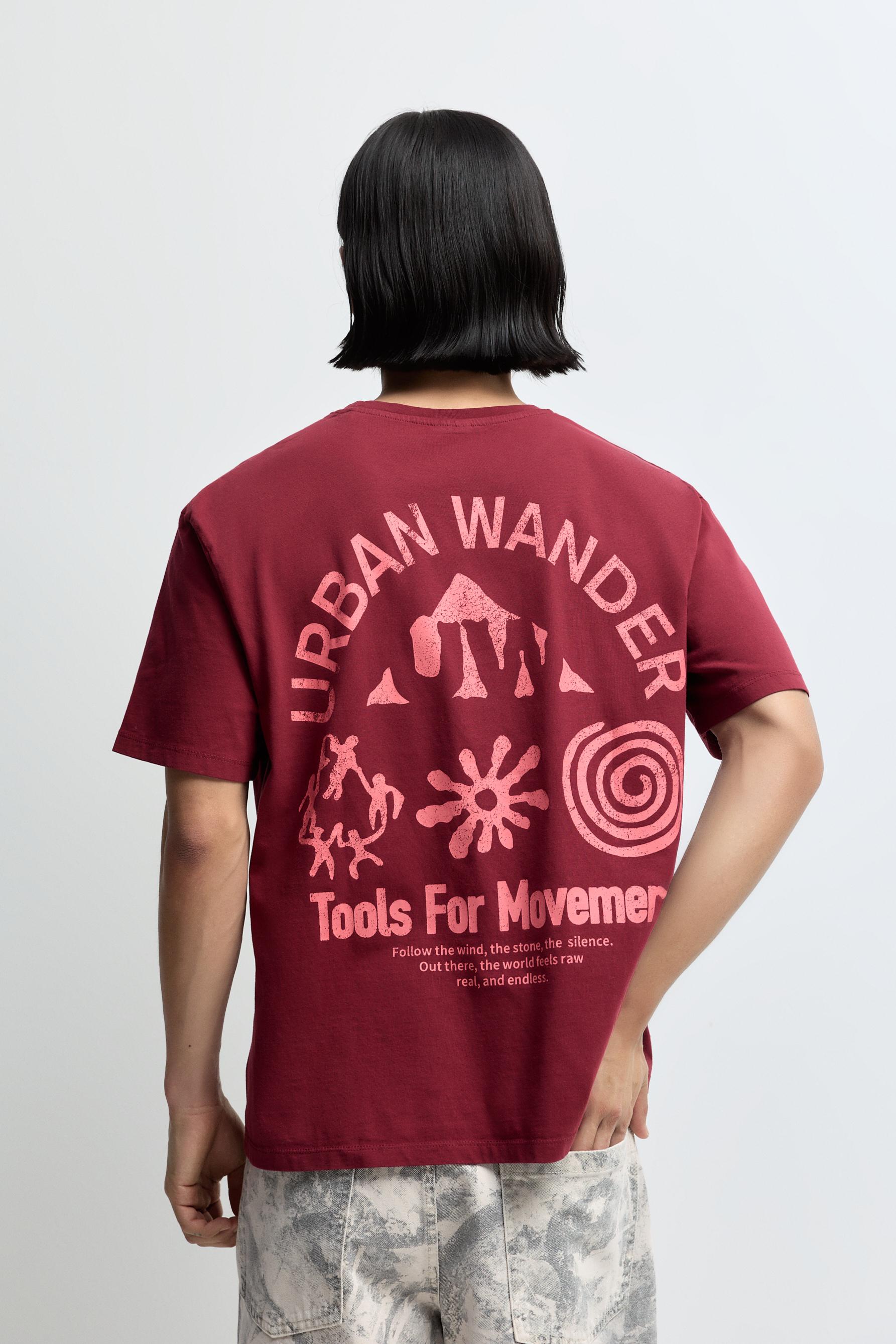 Printed T-shirt — BRIGHT RED