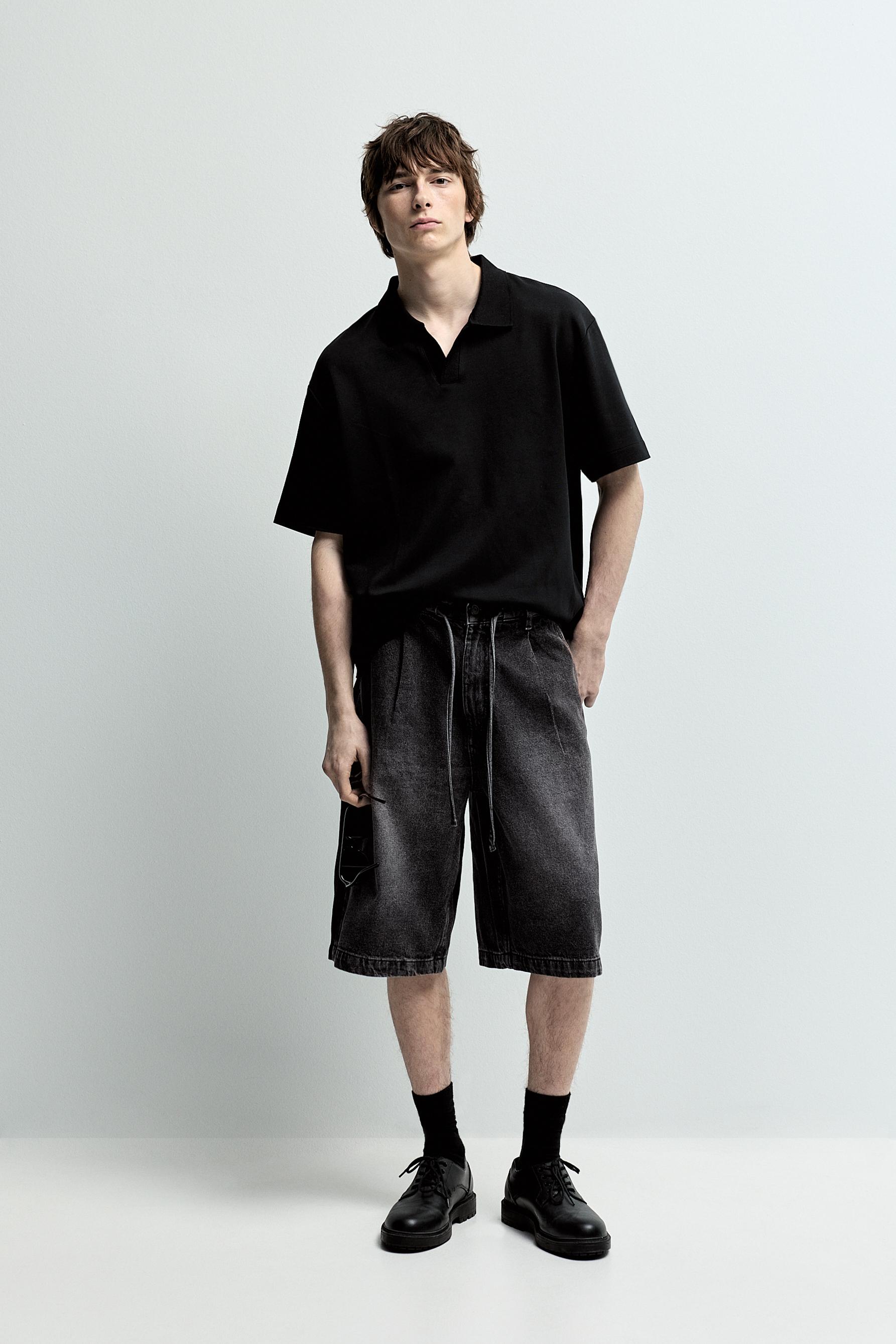 Bermuda denim pinzas