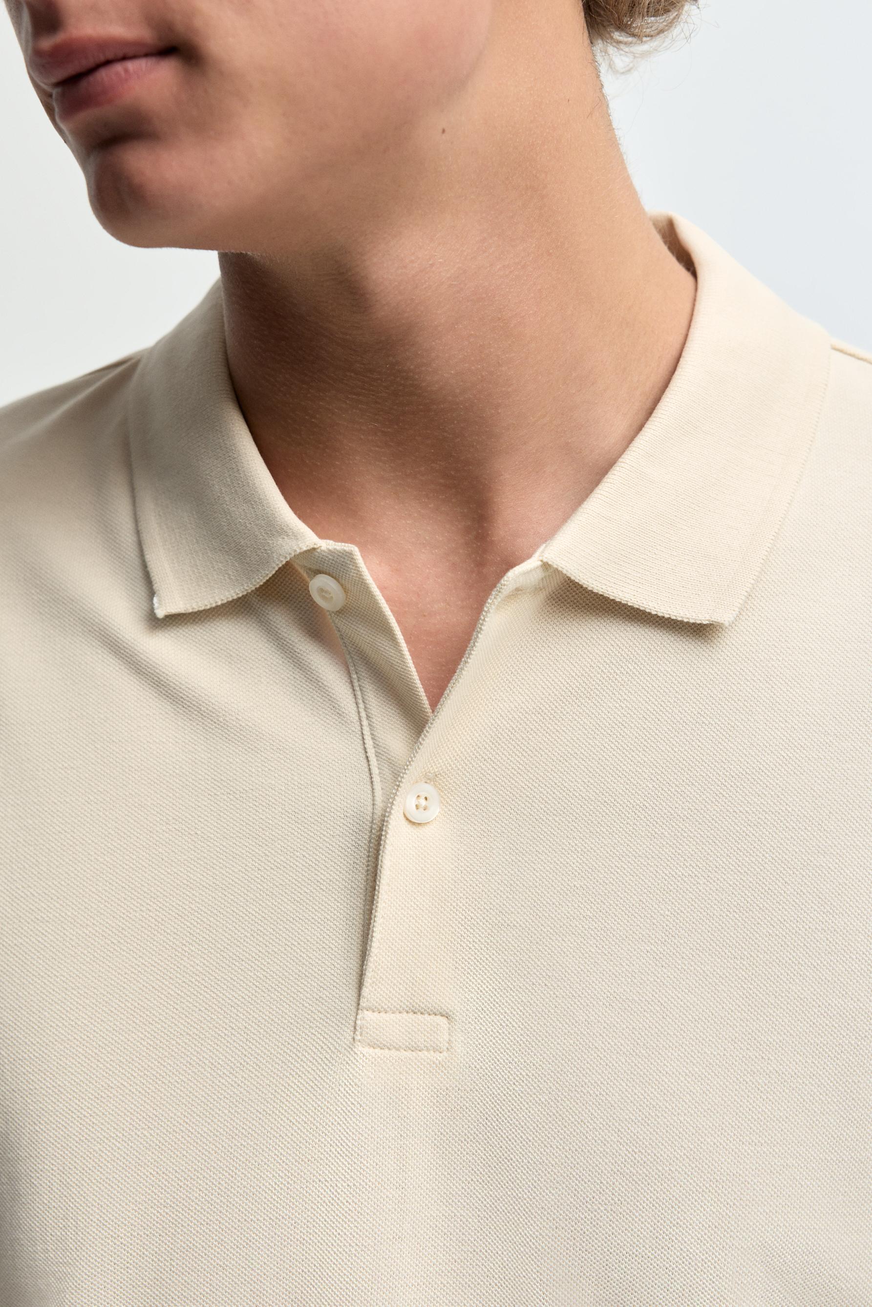 Basic polo shirt — CREAM