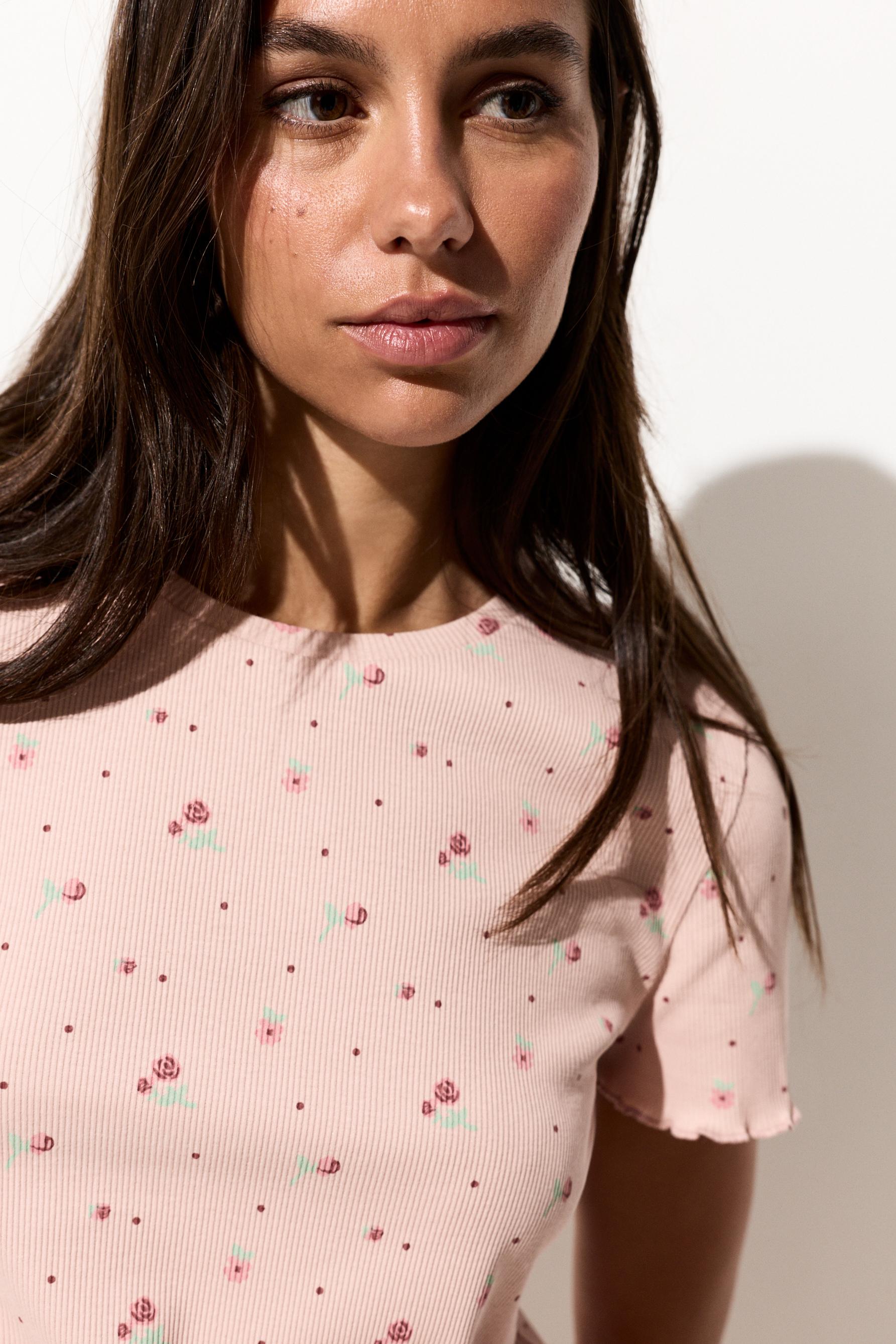 Short printed pyjamas — PASTEL PINK