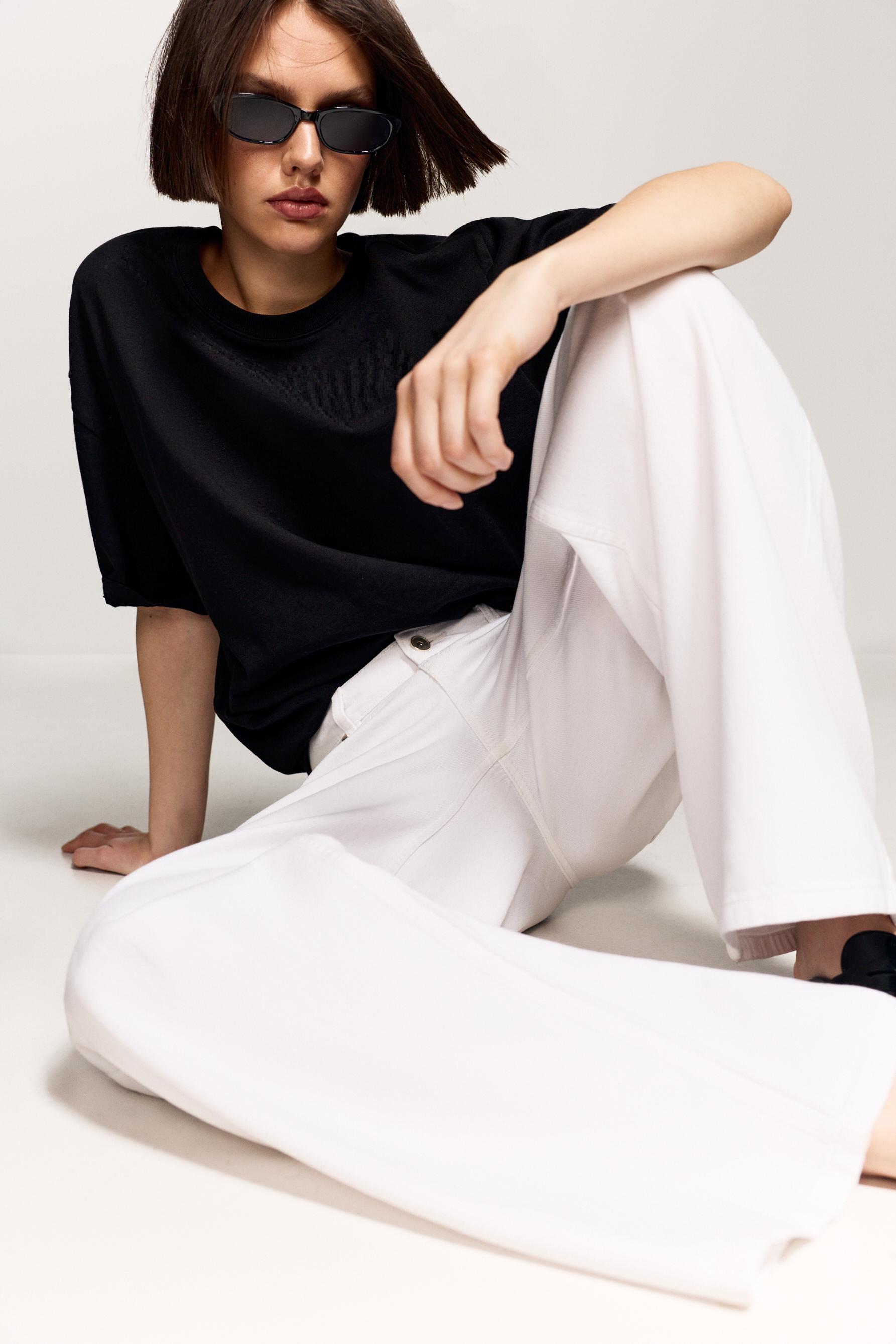 Wide-leg jeans — WHITE