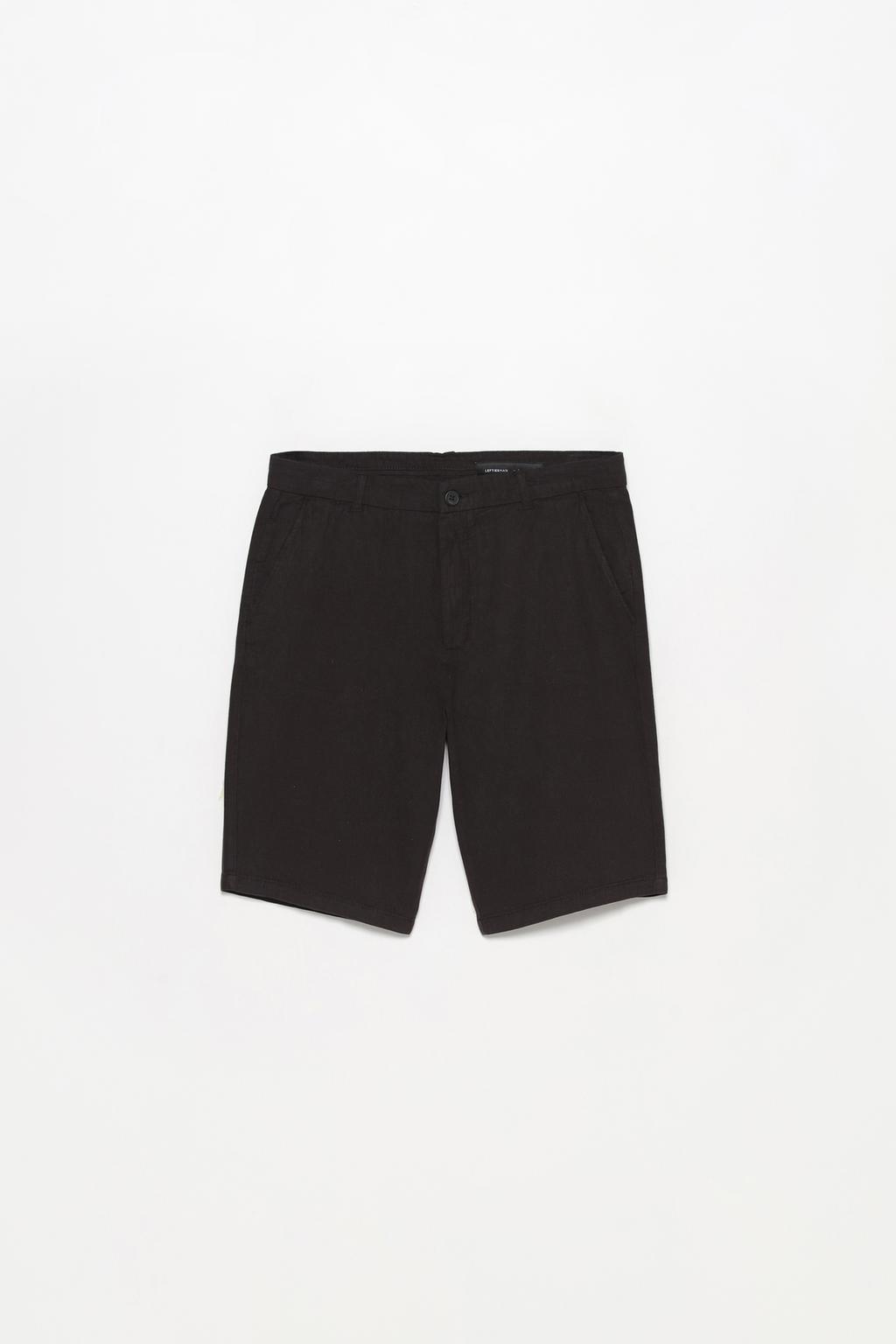 Cotton - linen chino Bermuda shorts