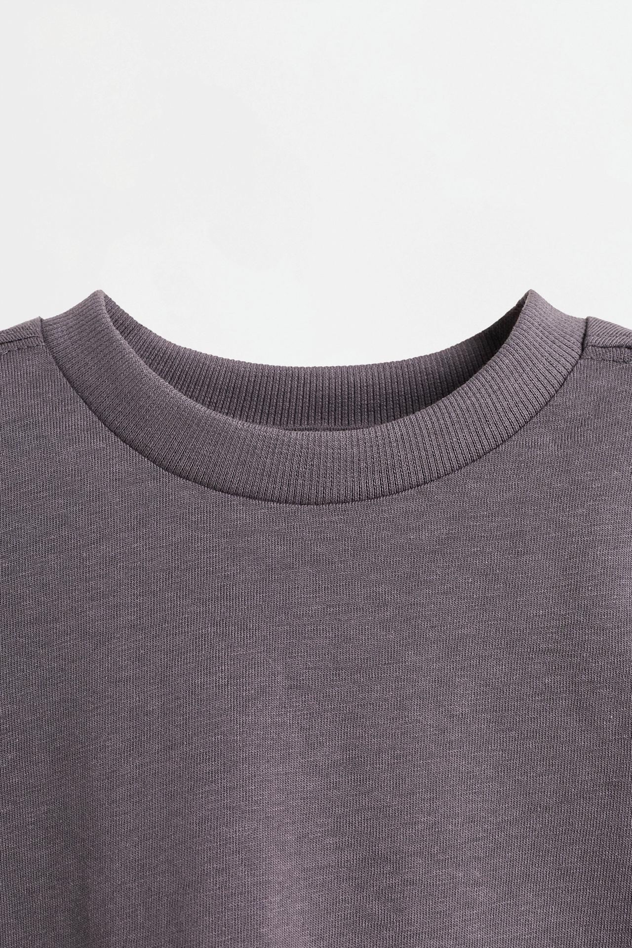 Pack of 4 plain long sleeve T-shirts — CHOCOLATE