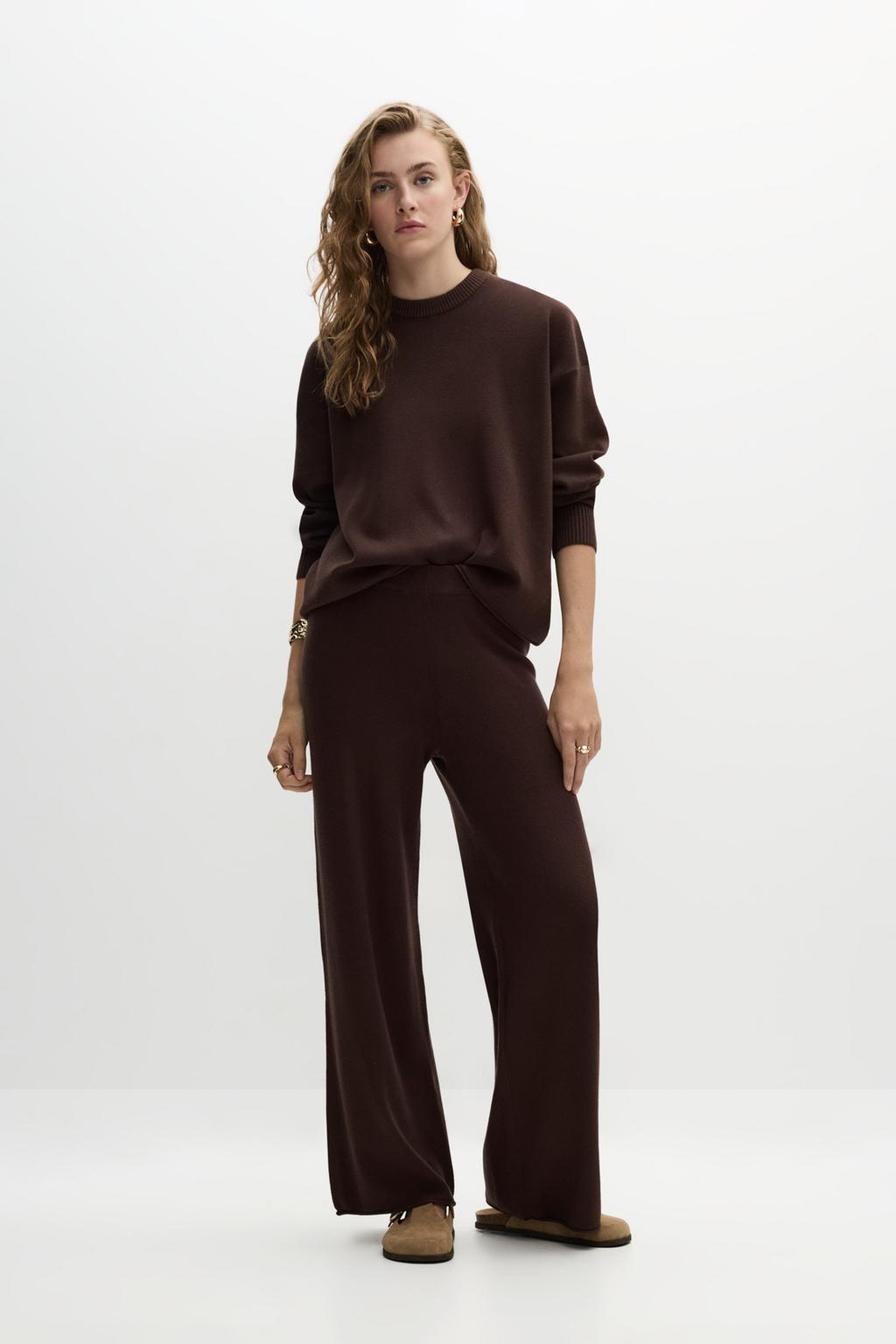 Pantalón holgado punto