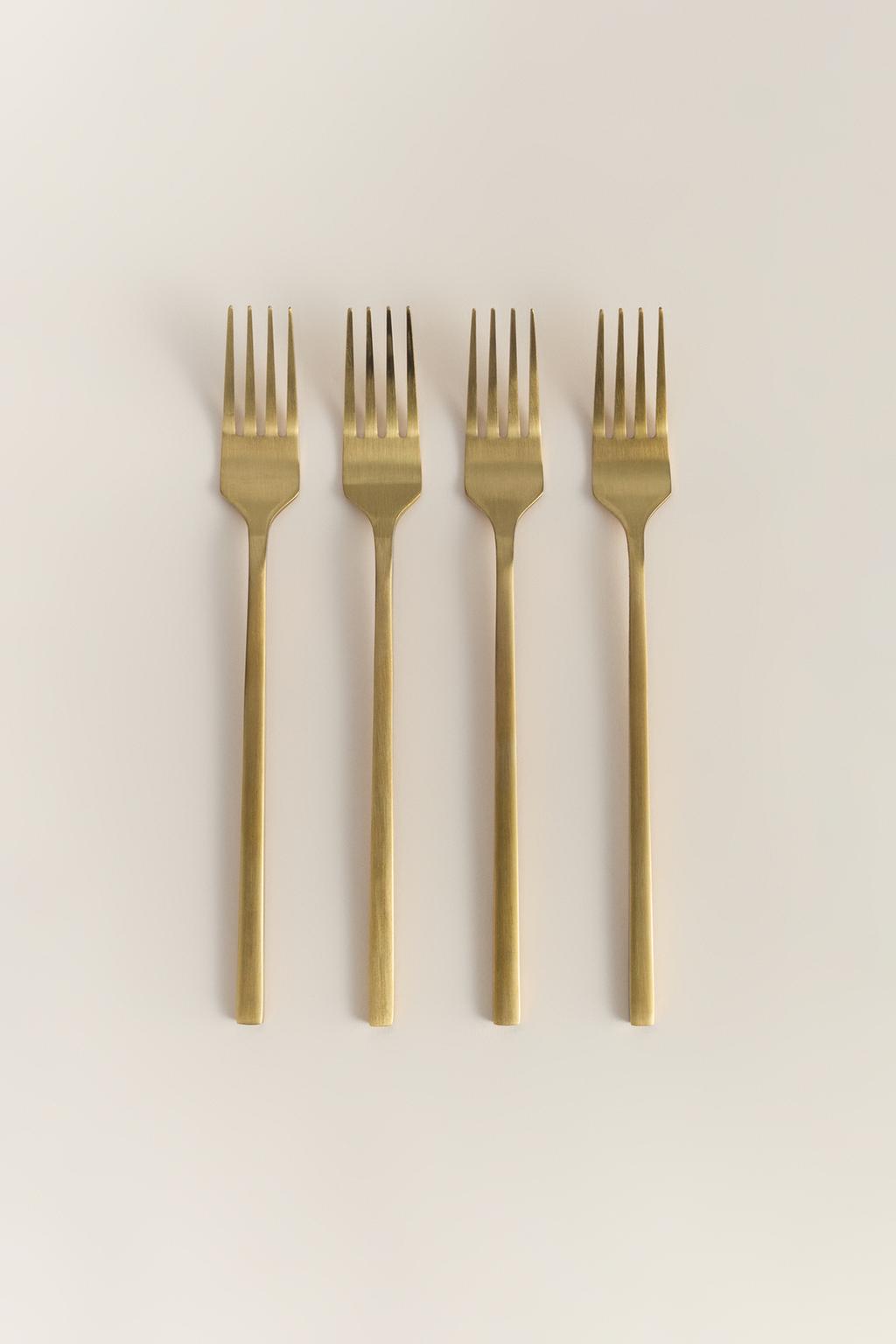Paquet 4 forquilles daurades