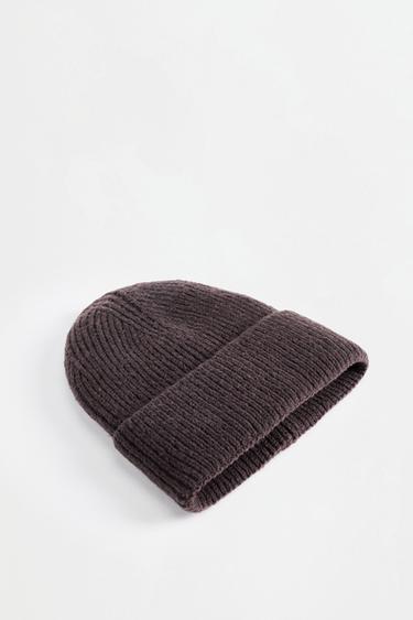 Ribbed knit beanie — CHOCOLATE 2