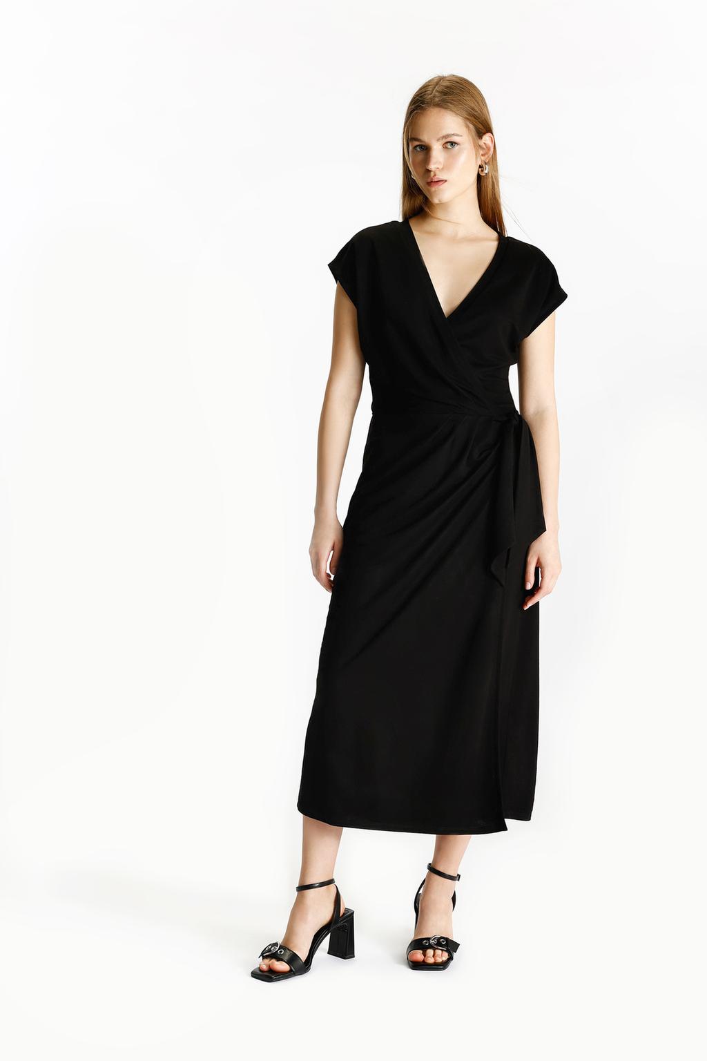 Midi dress with tie detail