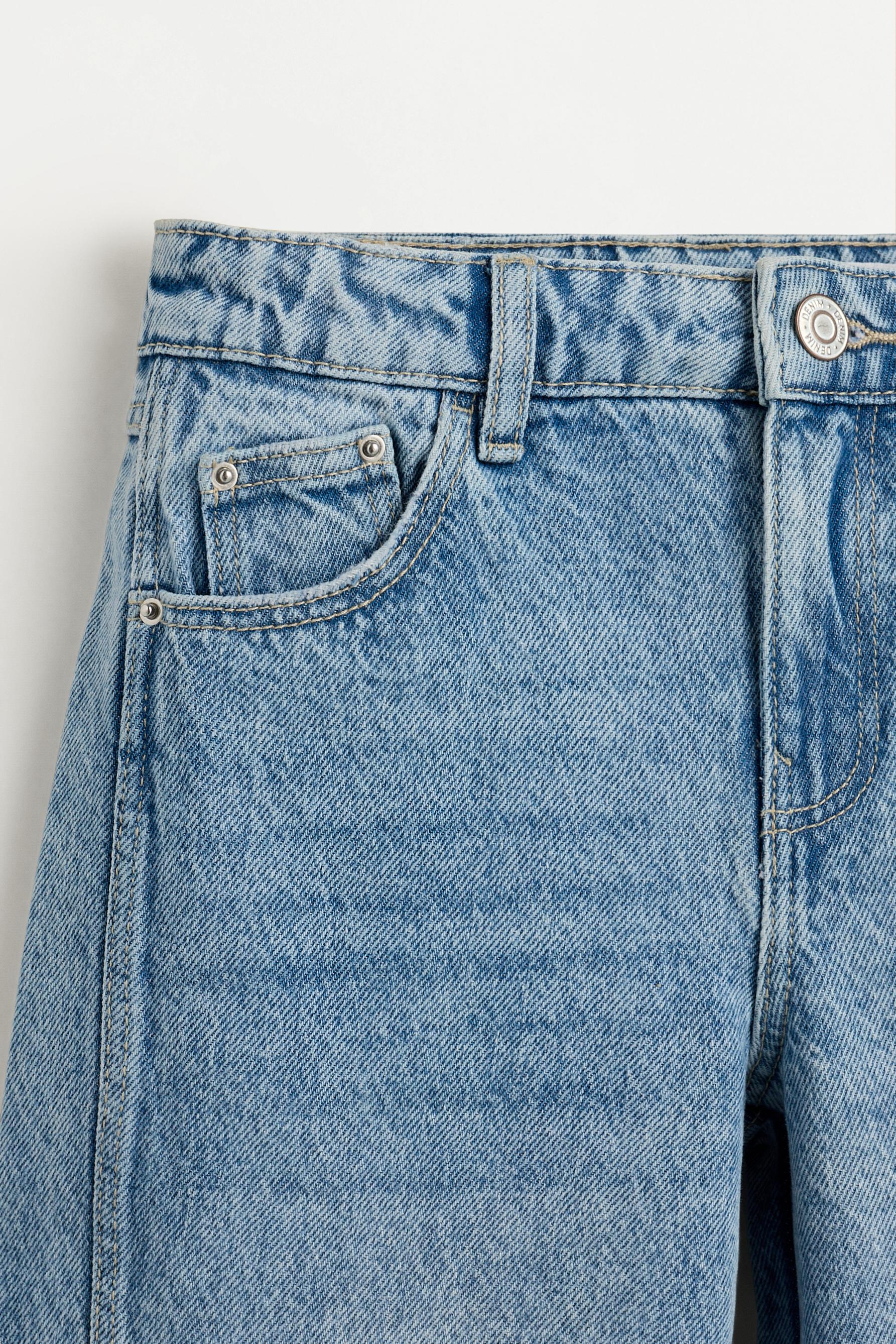Wide-leg seam jeans — FADED BLUE