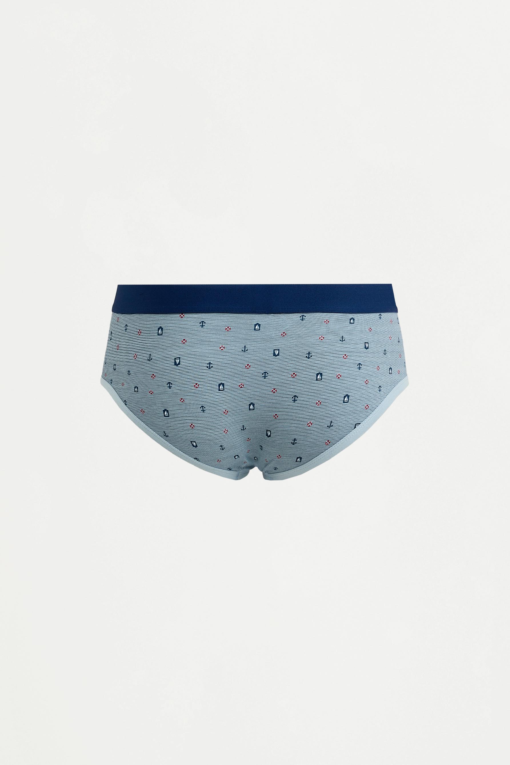 Pack of 5 contrast briefs — NAVY