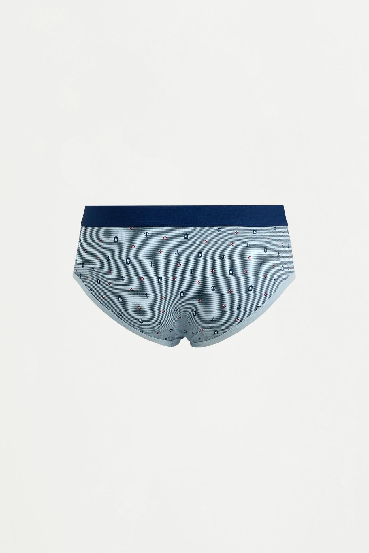 Pack of 5 contrast briefs — NAVY