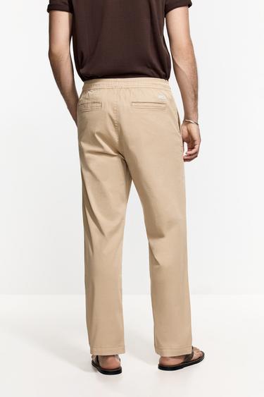 Slim fit jogger trousers — BEIGE 4