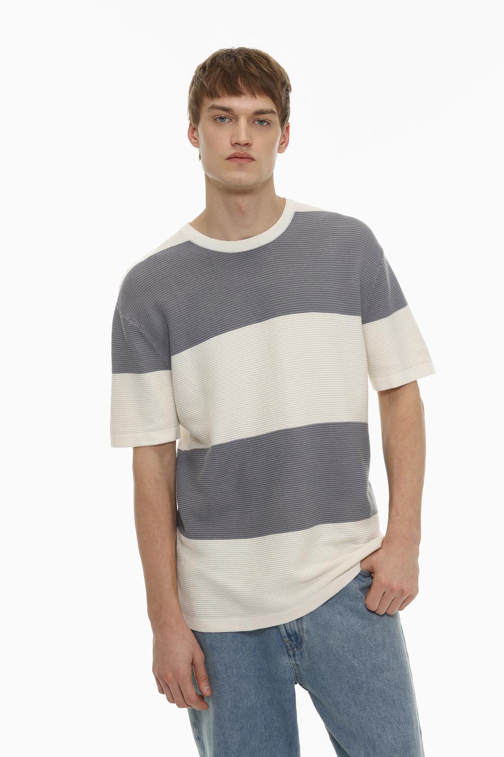 Textured knit T-shirt