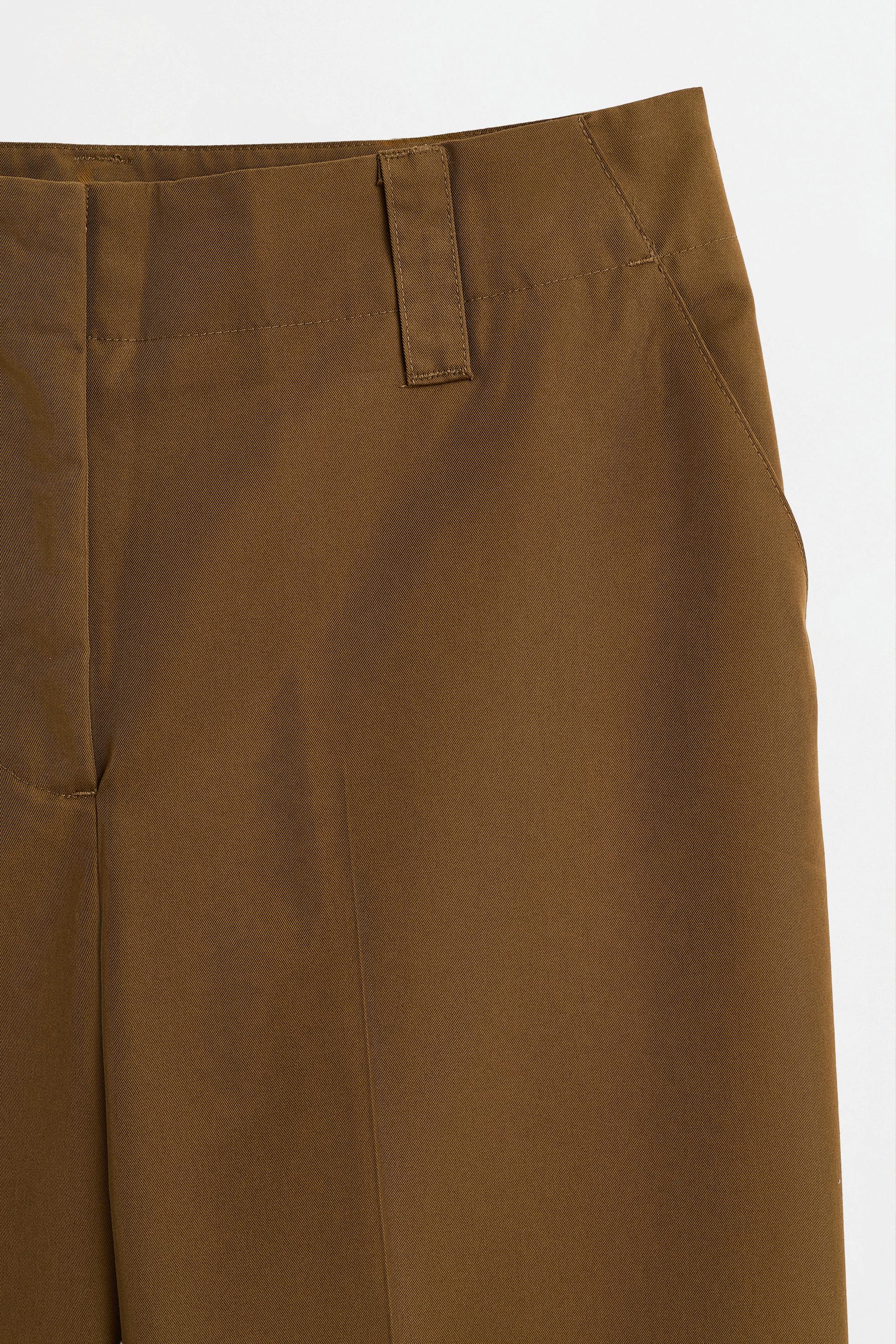 Straight-leg cuffed trousers — DARK KHAKI