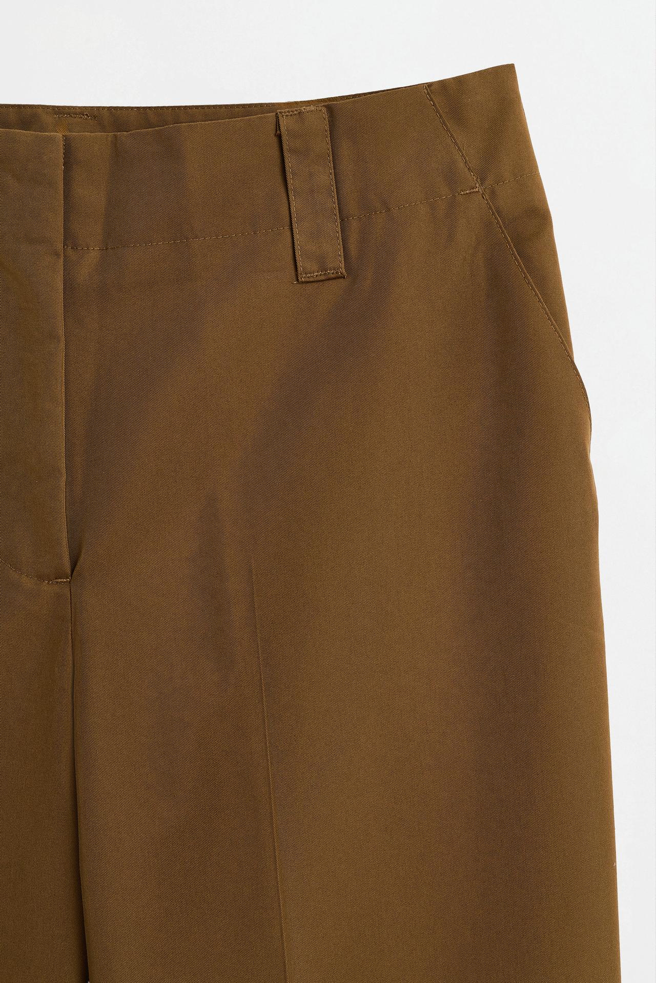 Straight-leg cuffed trousers — DARK KHAKI