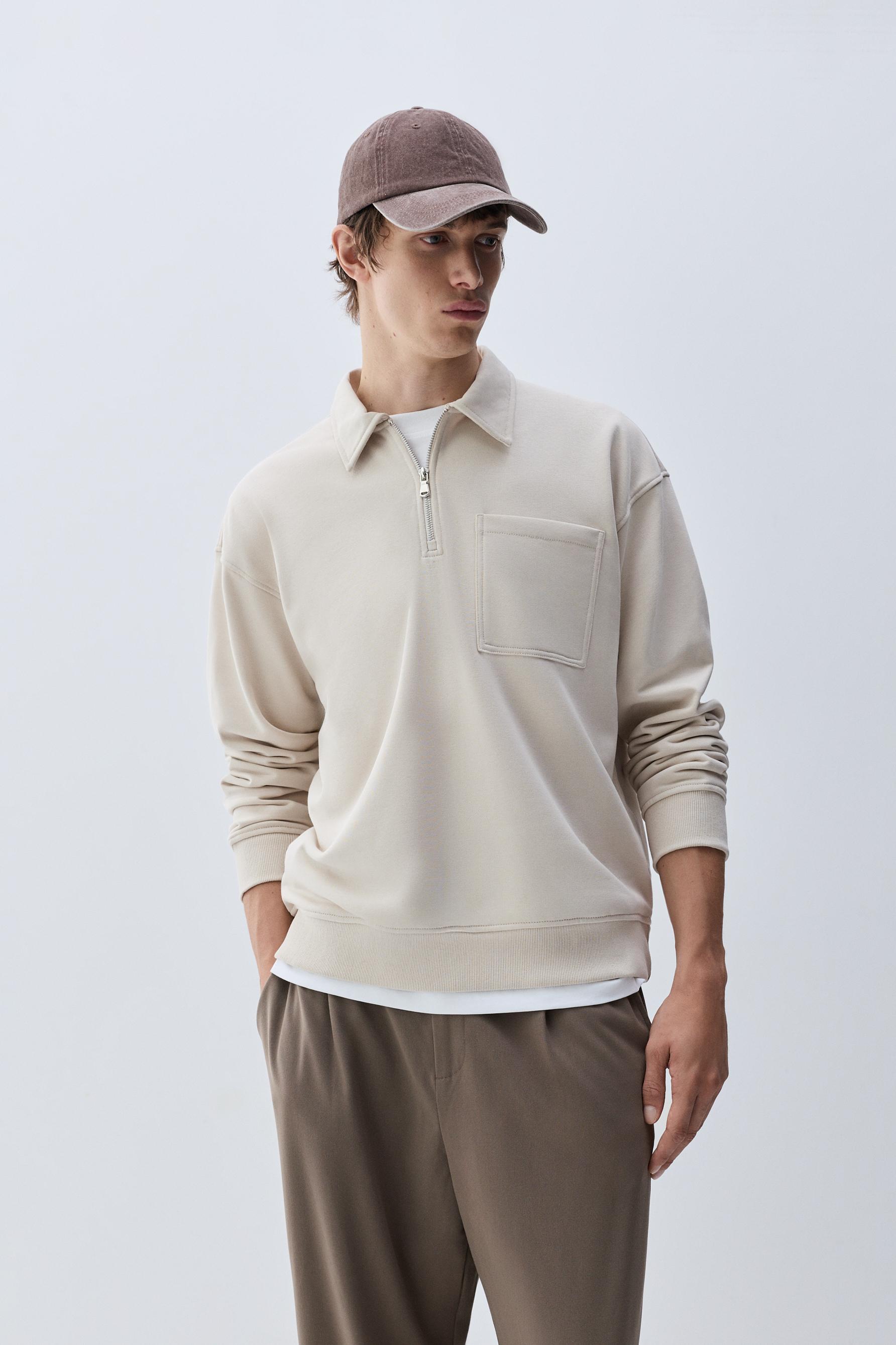 Sudadera cuello polo