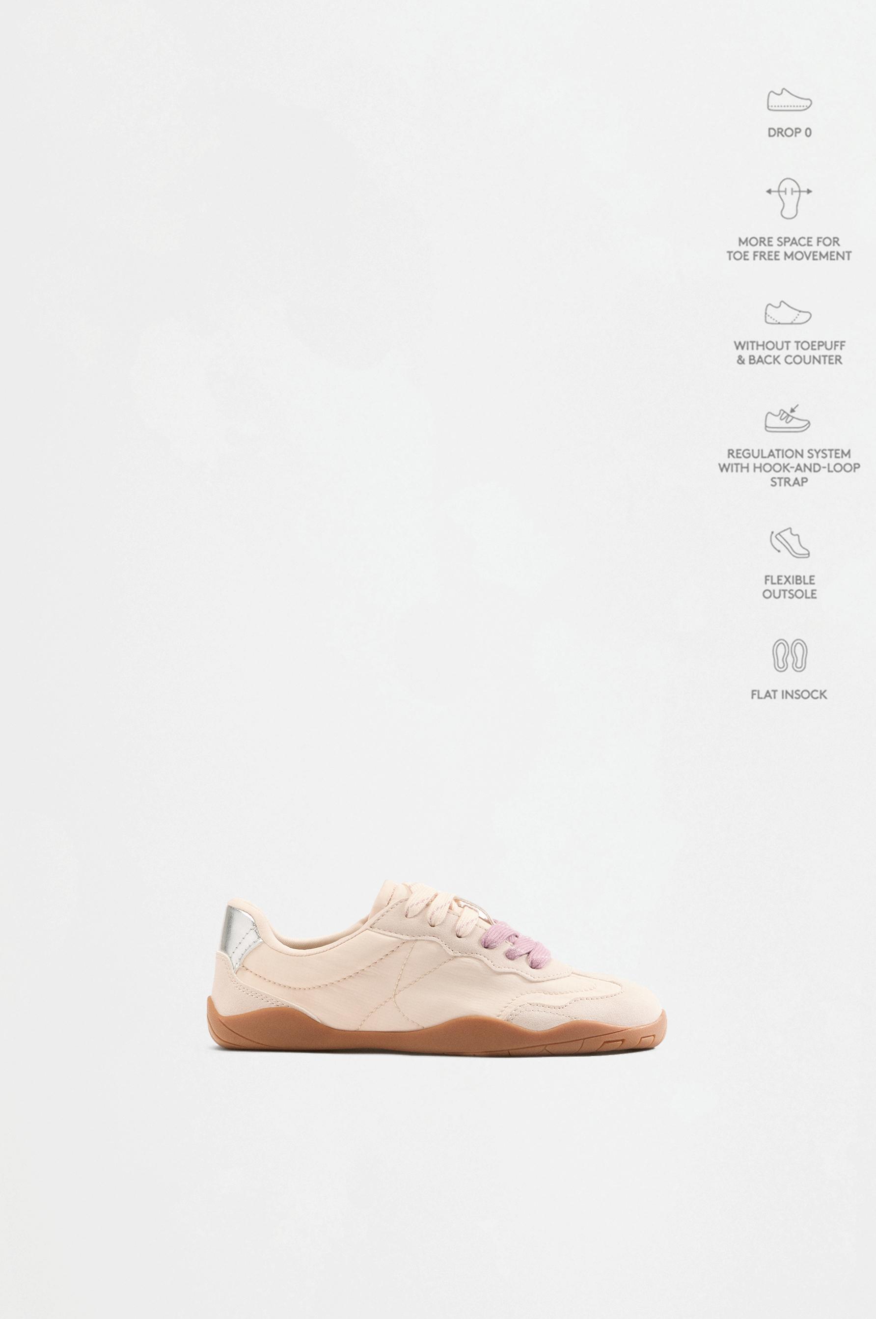 Combined barefoot sneakers — BEIGE