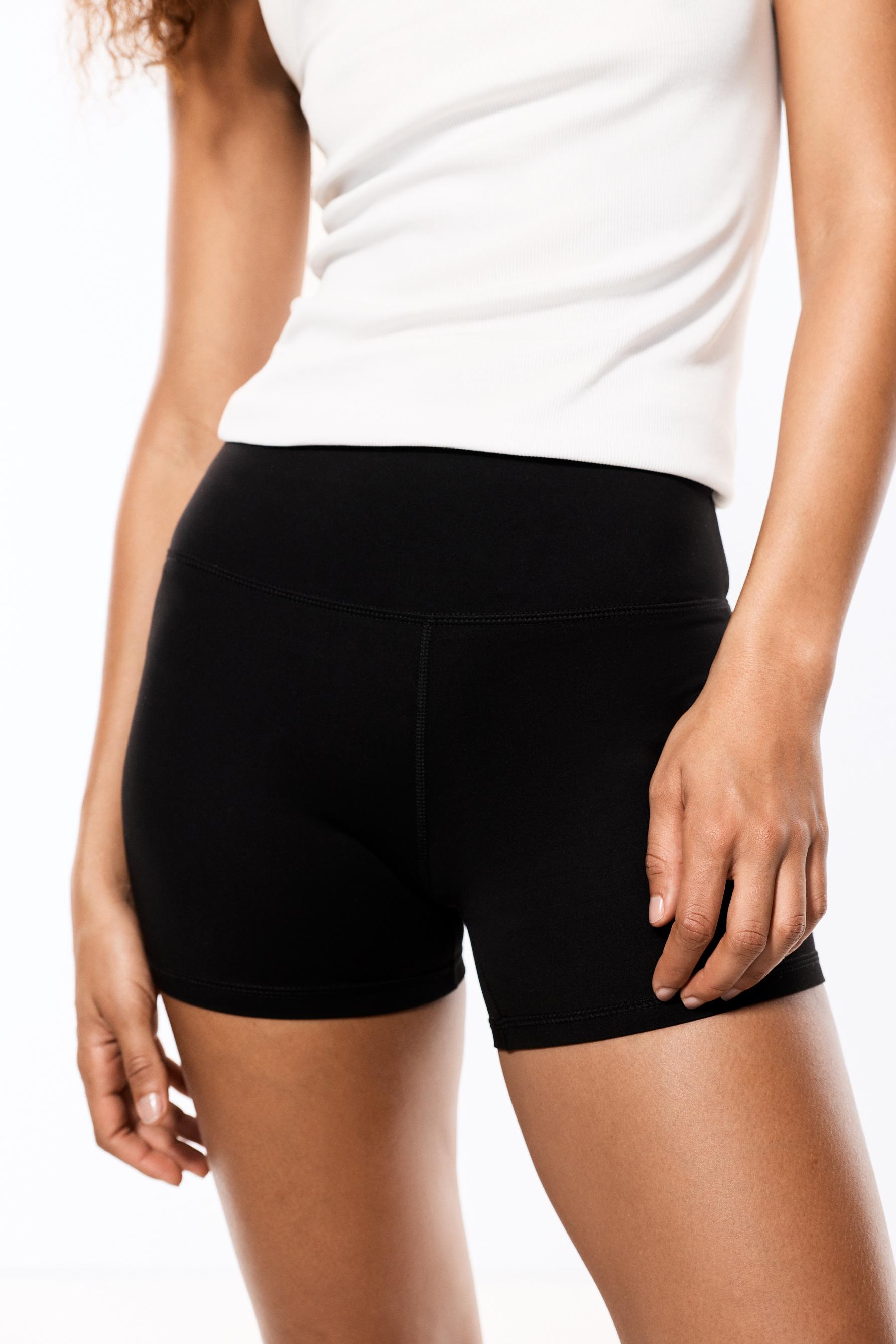 Basic sports hot pants — BLACK