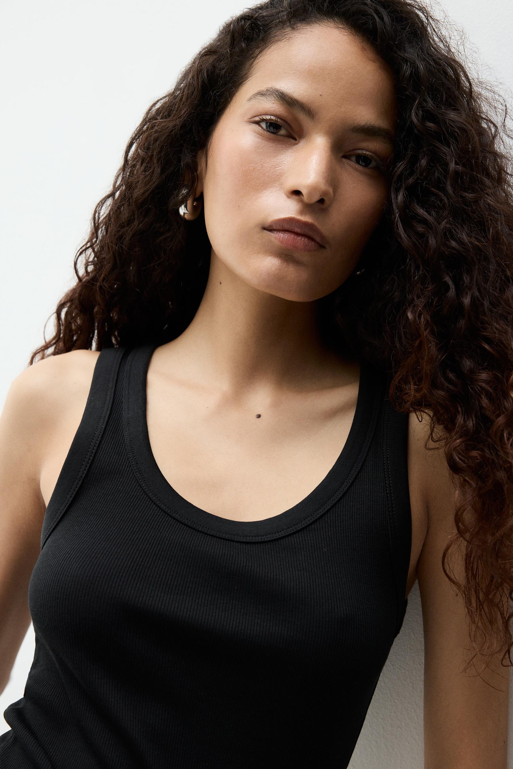 Racerback top — BLACK
