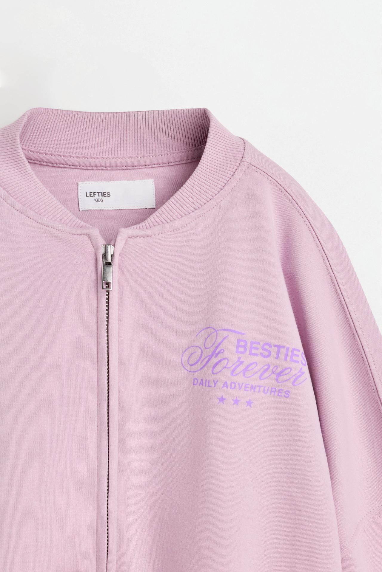 Interlock zip jacket — PALE MAUVE