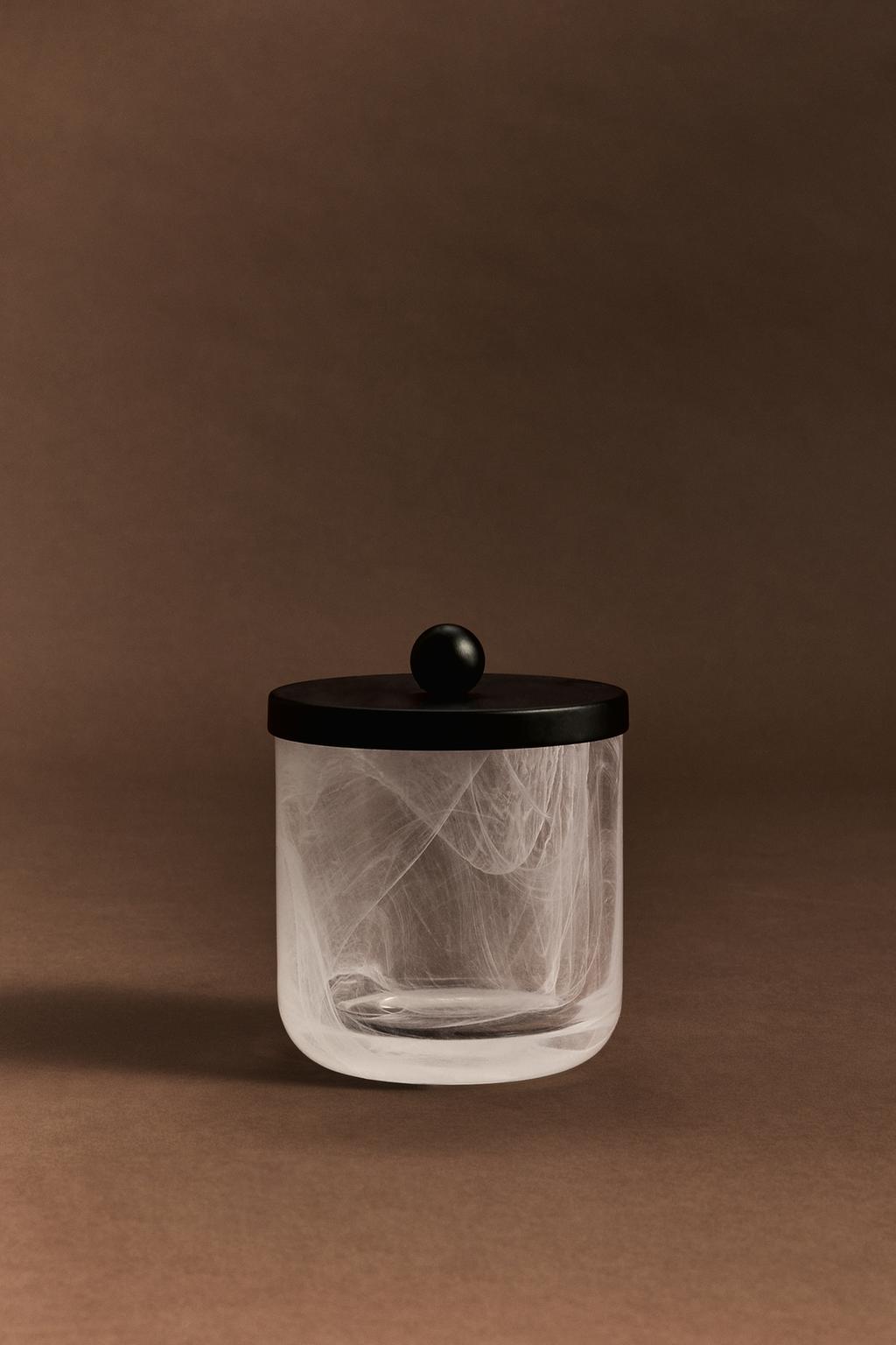 Bote tapa baño vidrio marmoleado