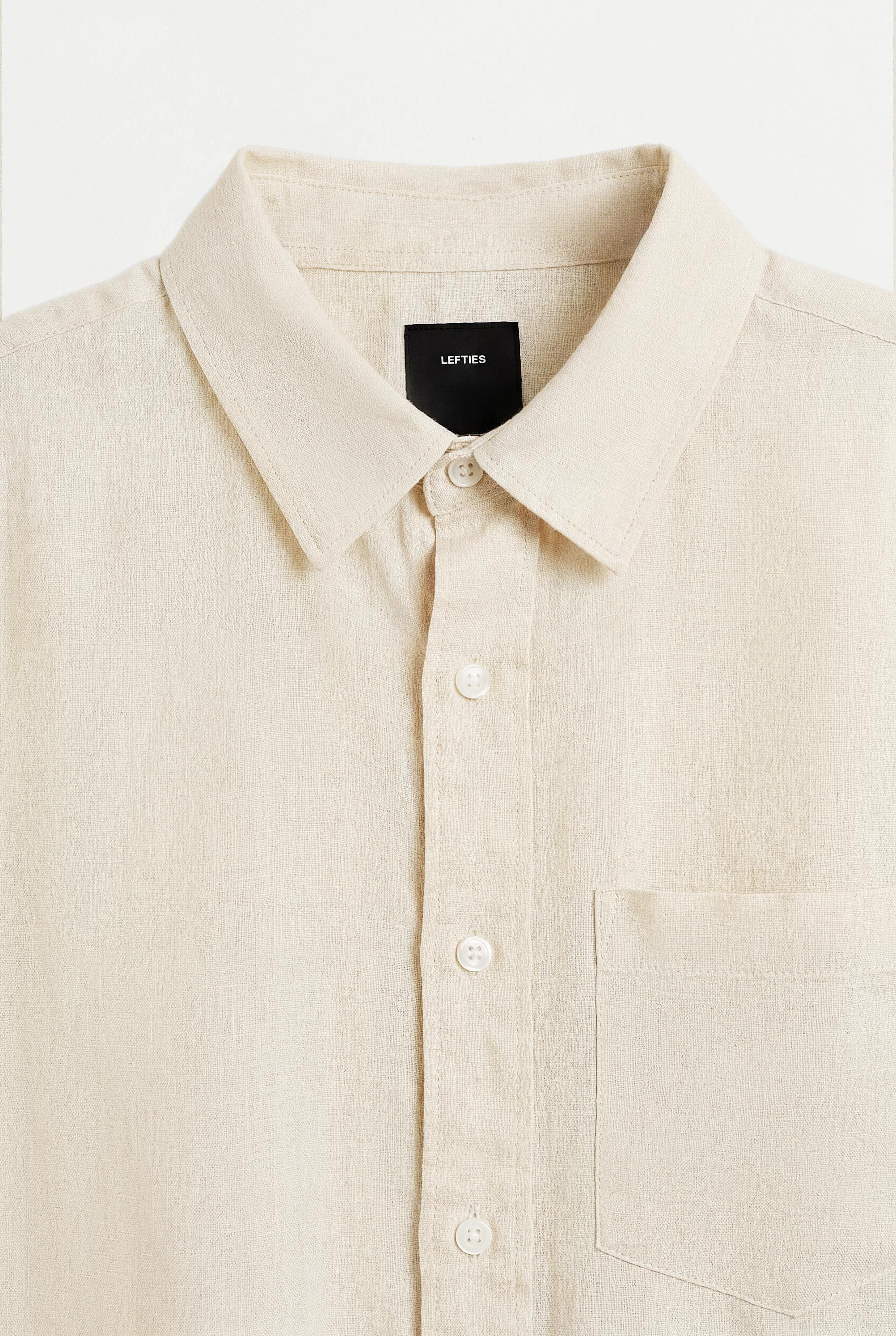 100% linen shirt — LIGHT BEIGE
