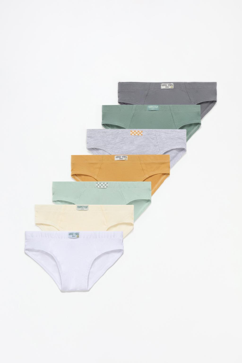 7-pack of dinosaur briefs