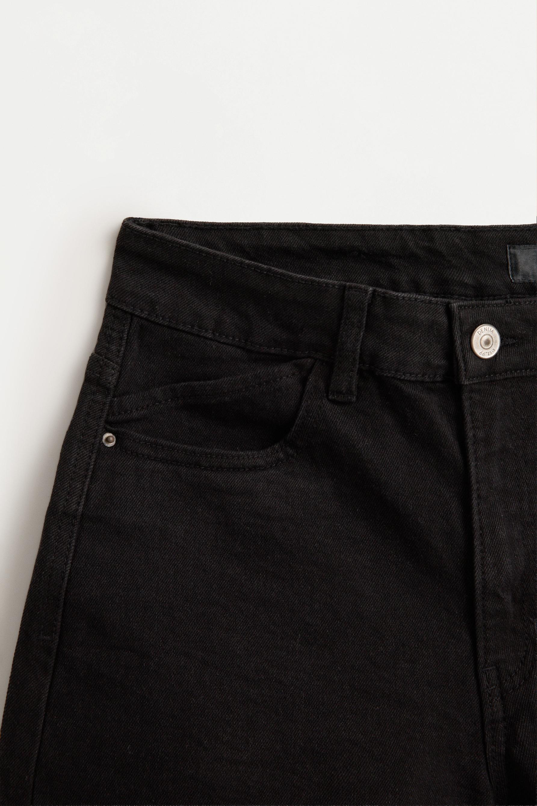 Denim stretch shorts — CHARCOAL