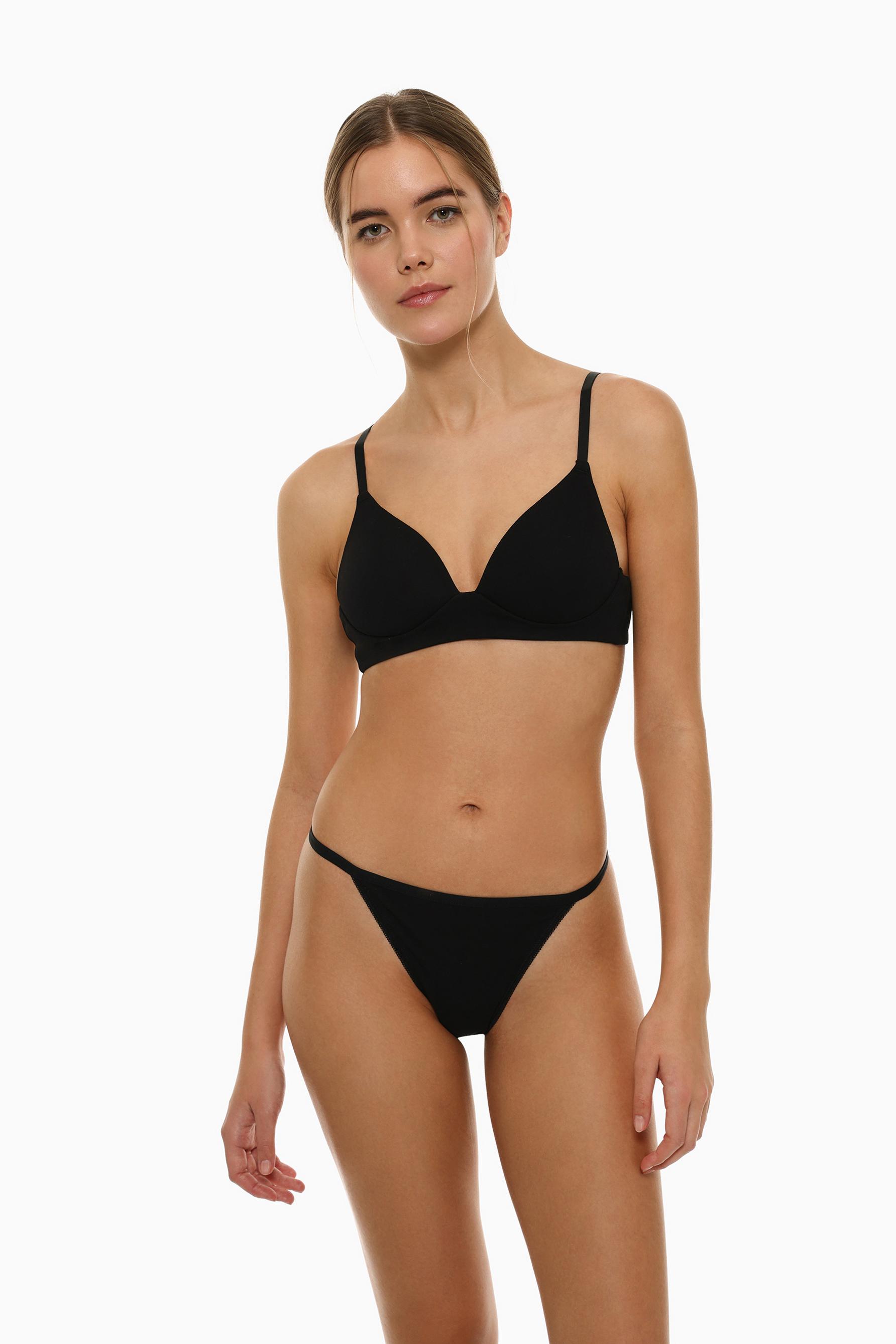 5-pack of thongs — BLACK