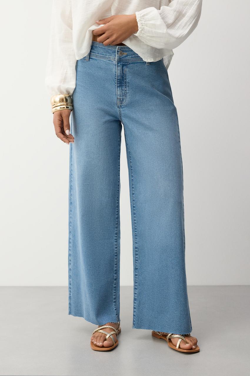 Moda Lefties Peto Vaquero Wide Leg Pichi Vaquero Mujer