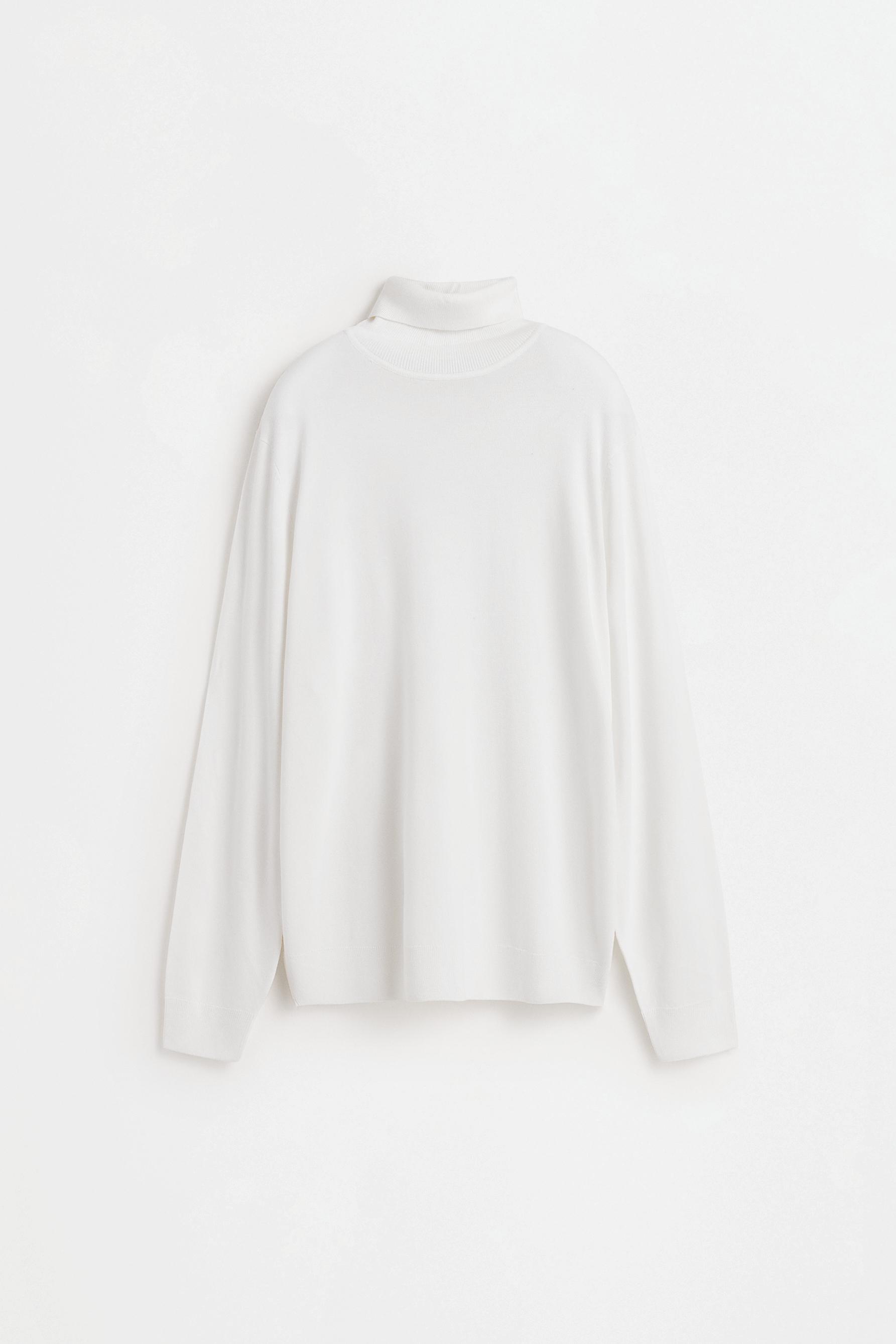 Turtleneck sweater — WHITE