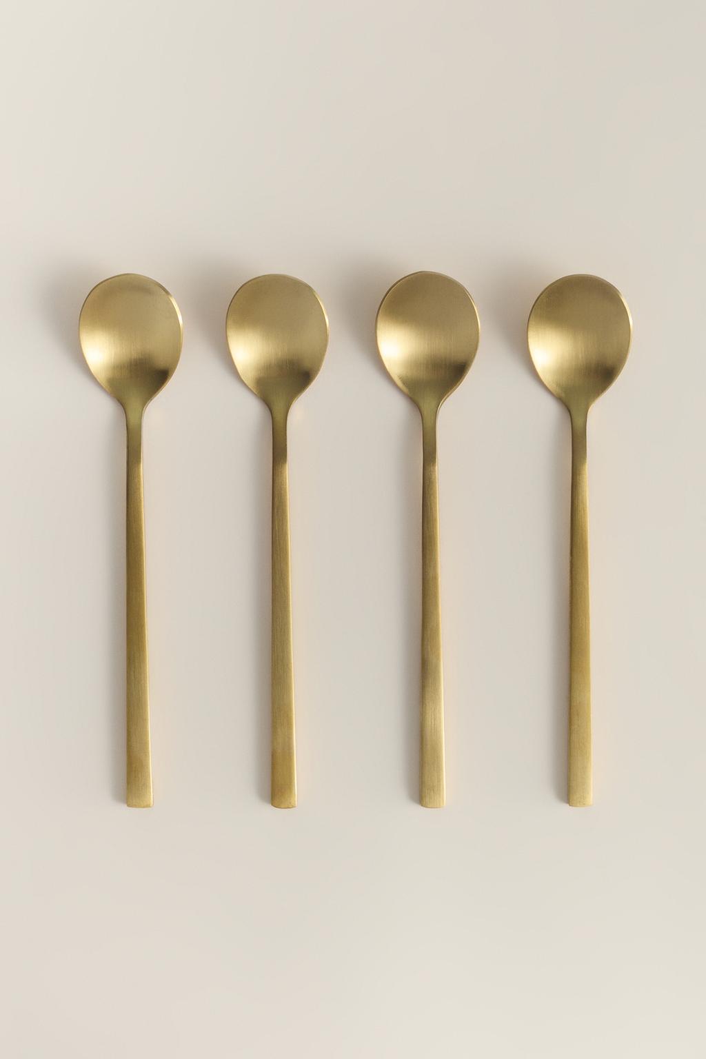 Paquet de 4 culleretes daurades