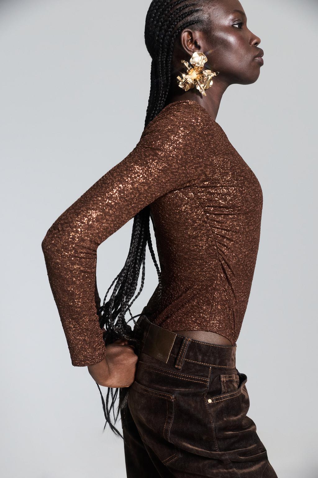 Body jacquard metalizado