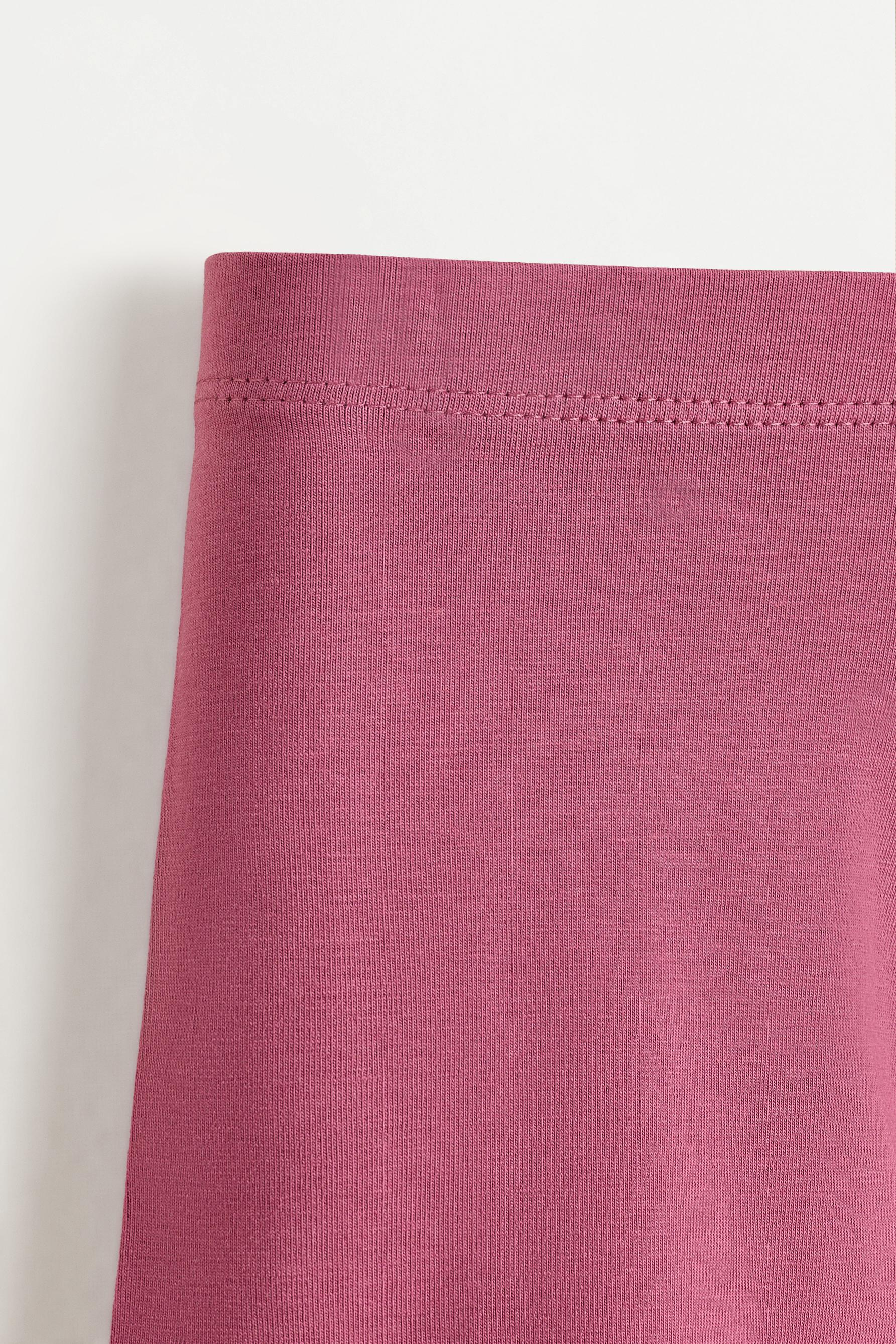 2-pack of plain short leggings — DARK PINK