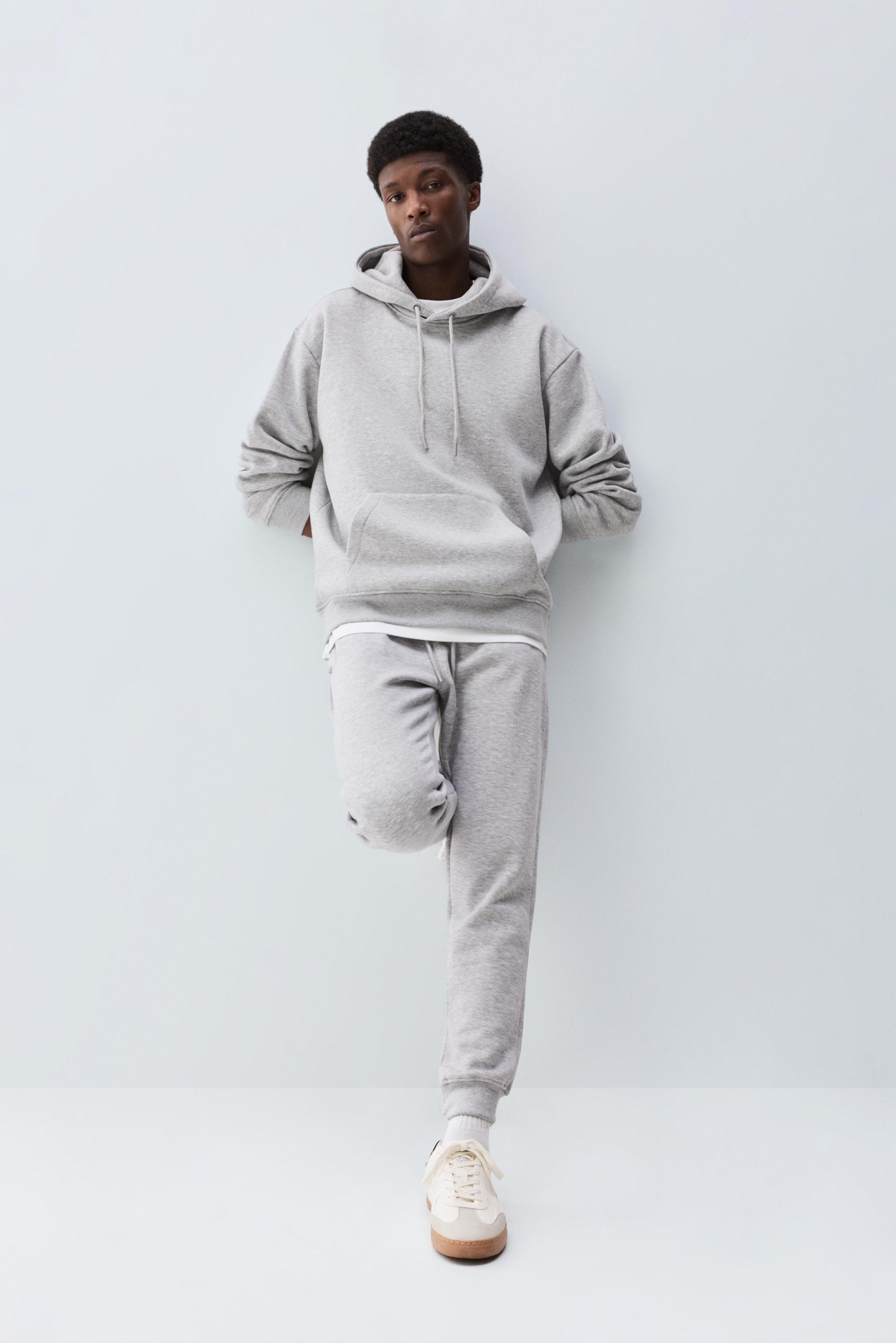 Regular fit tracksuit bottoms — GREY MARL
