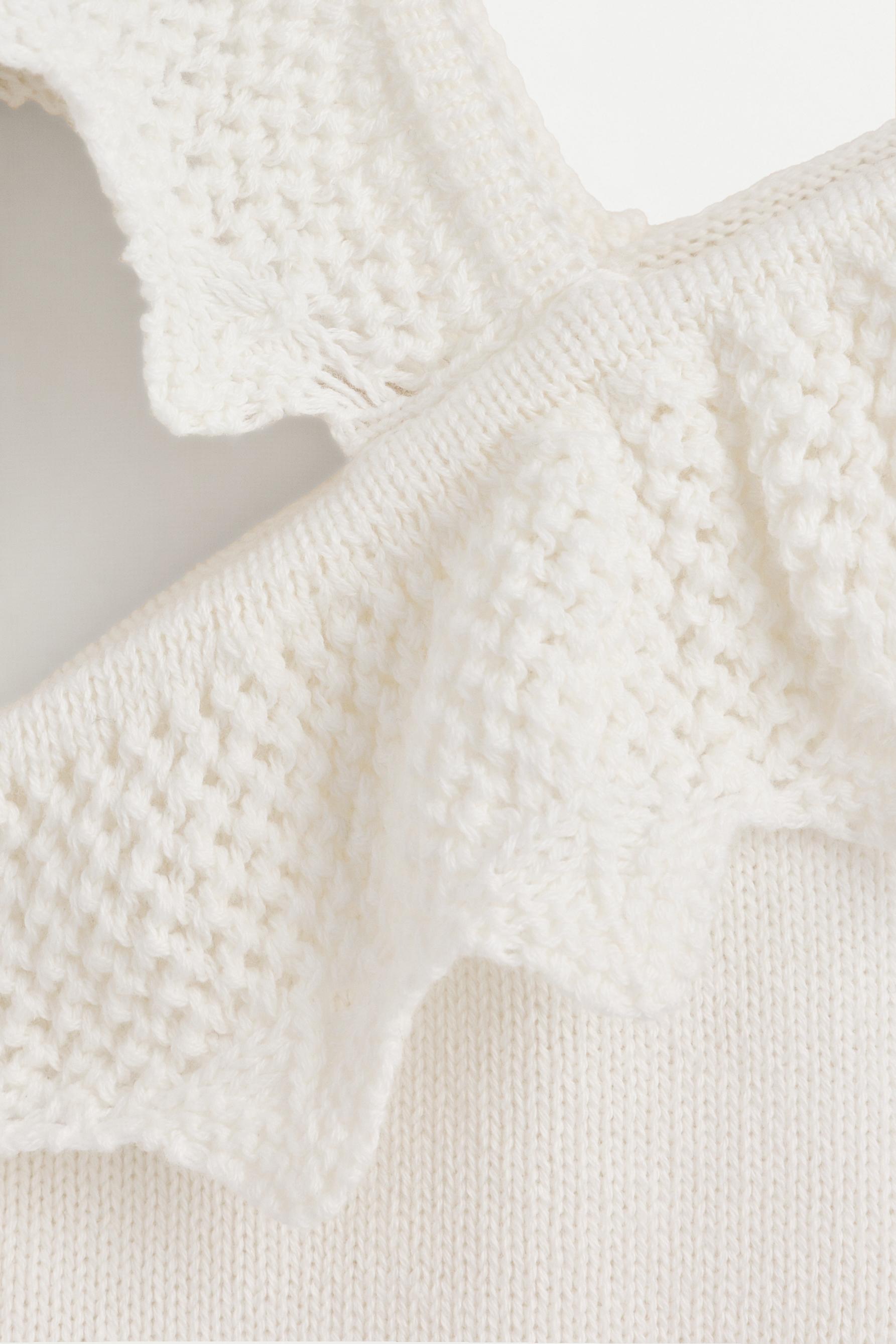 Asymmetric knit top — OFF WHITE