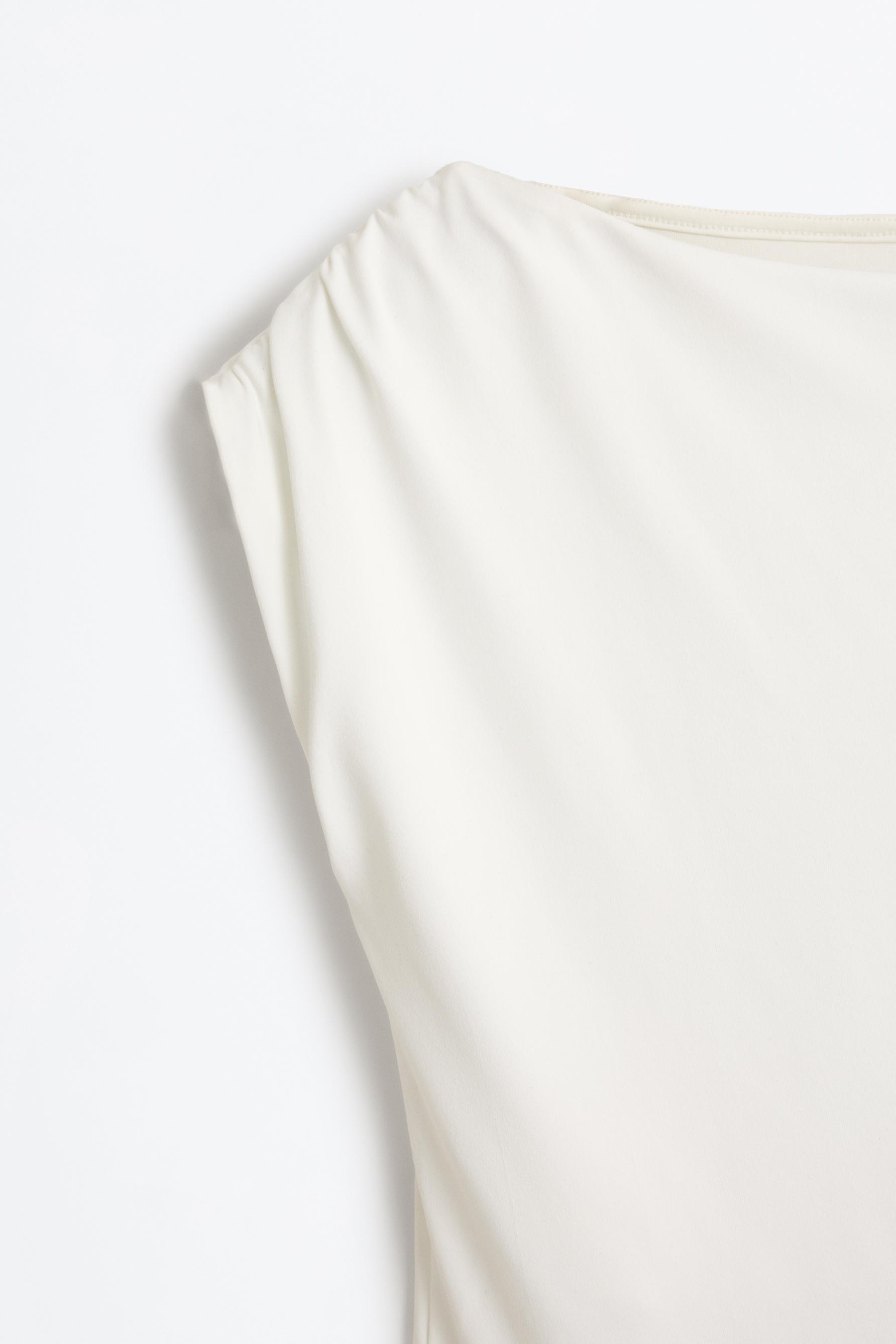 Polyamide sleeveless bodysuit — WHITE